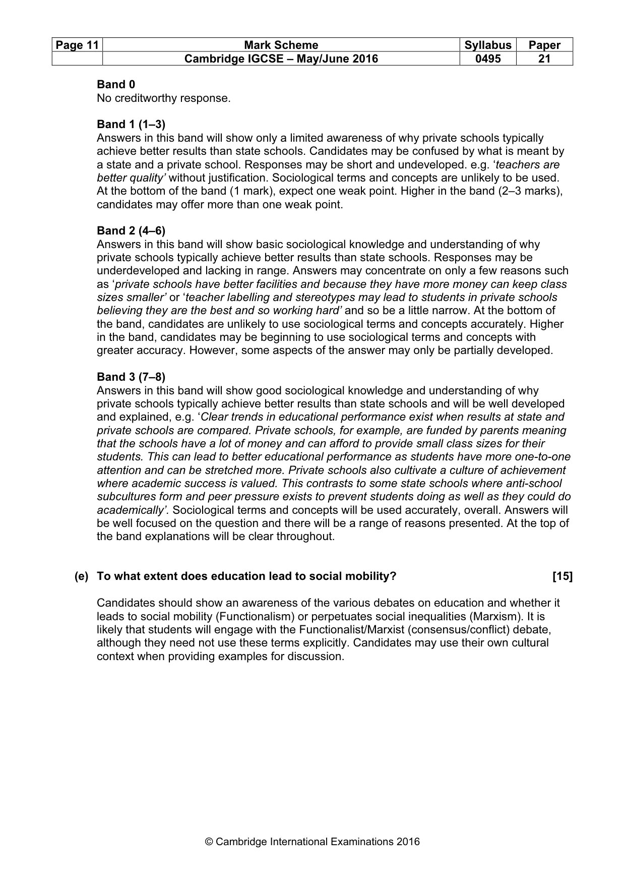 Mark scheme, page 11 of 26