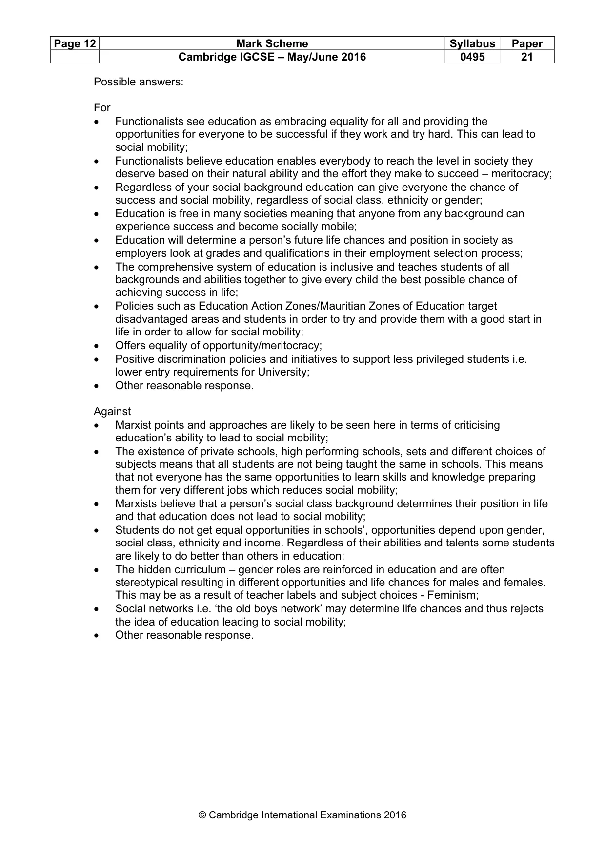 Mark scheme, page 12 of 26