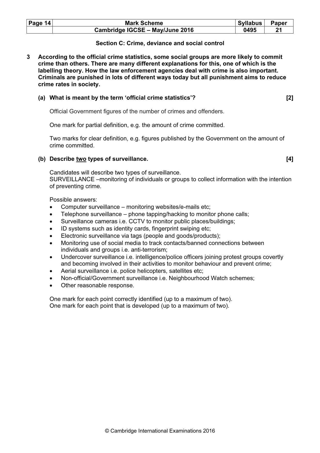 Mark scheme, page 14 of 26