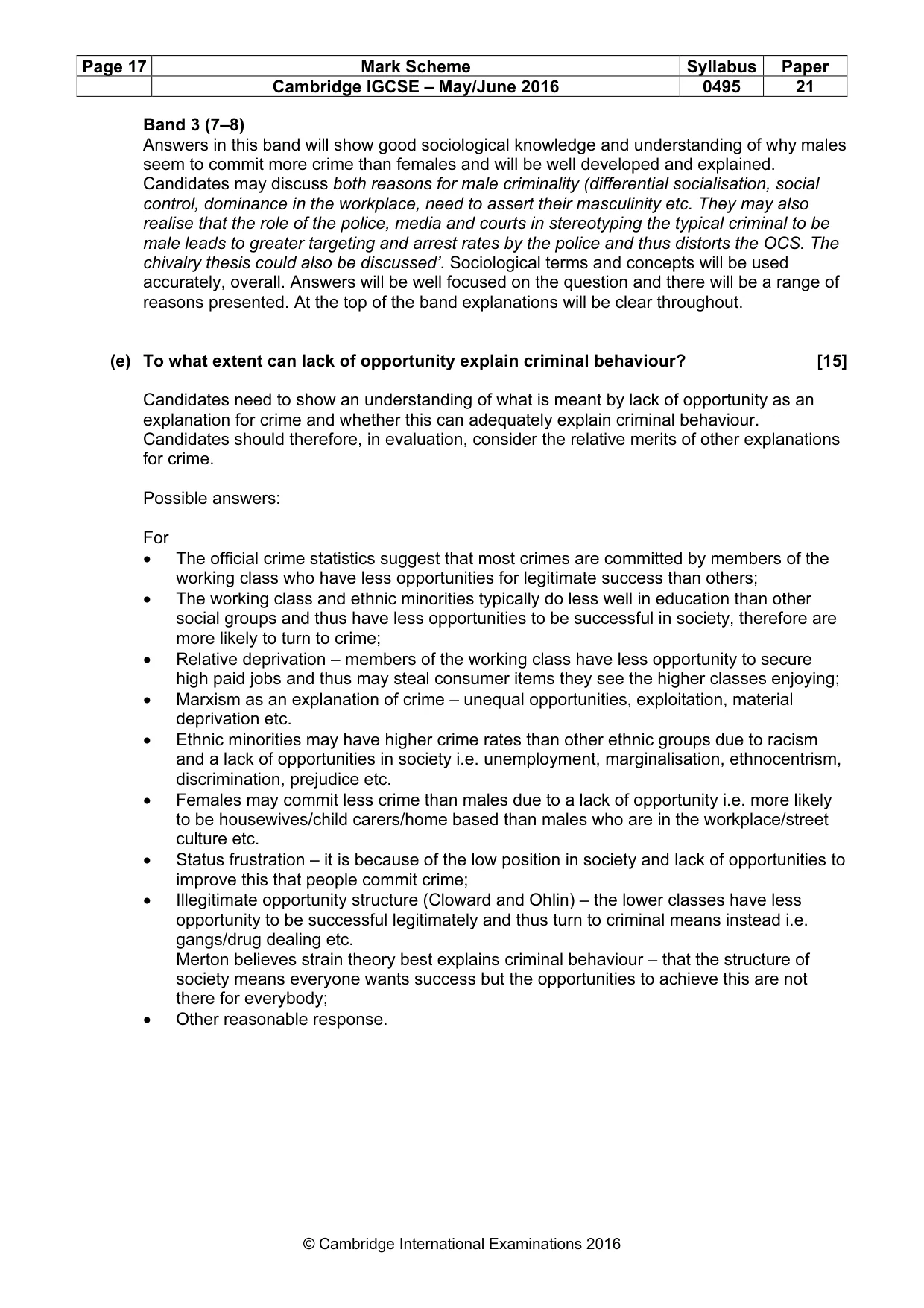 Mark scheme, page 17 of 26