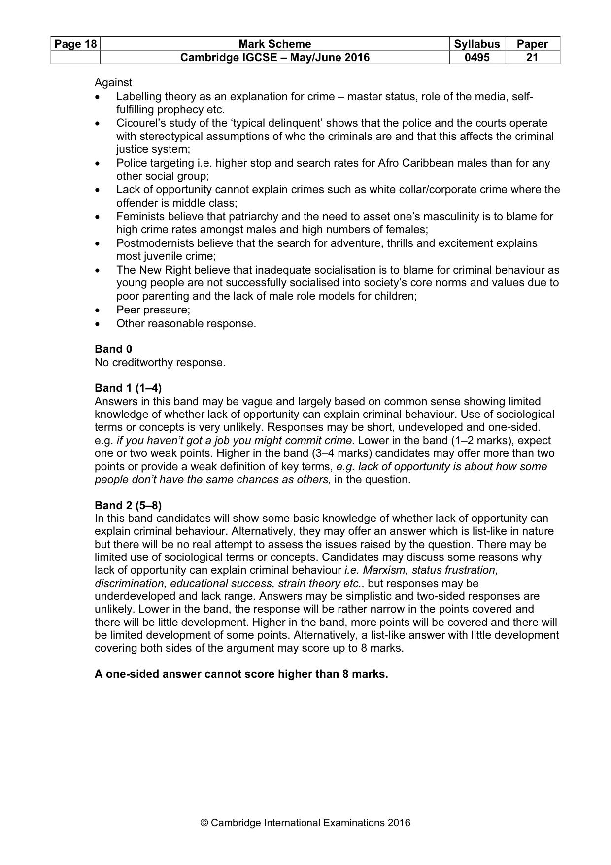 Mark scheme, page 18 of 26