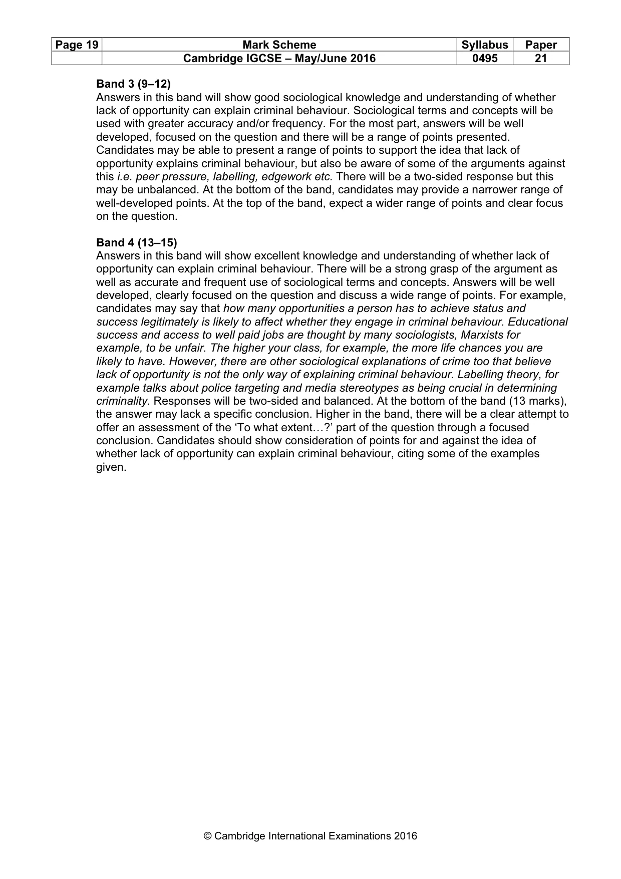 Mark scheme, page 19 of 26