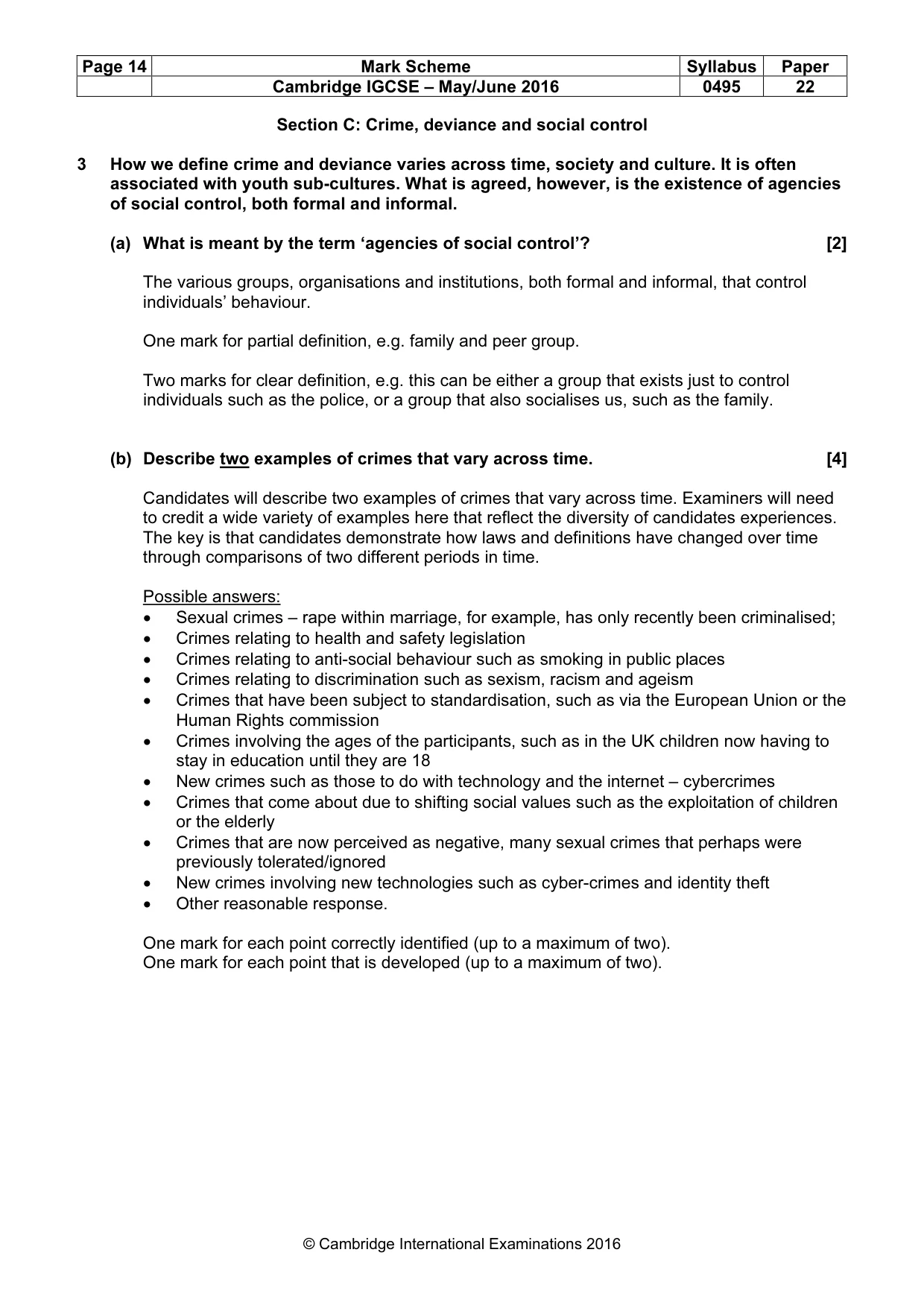 Mark scheme, page 14 of 25