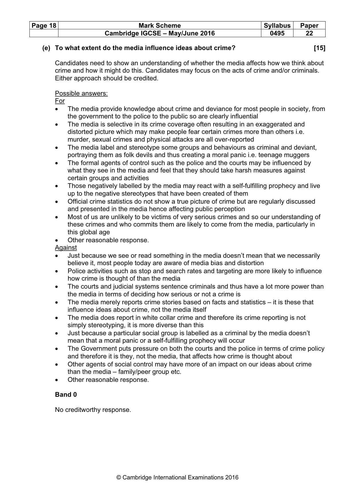Mark scheme, page 18 of 25