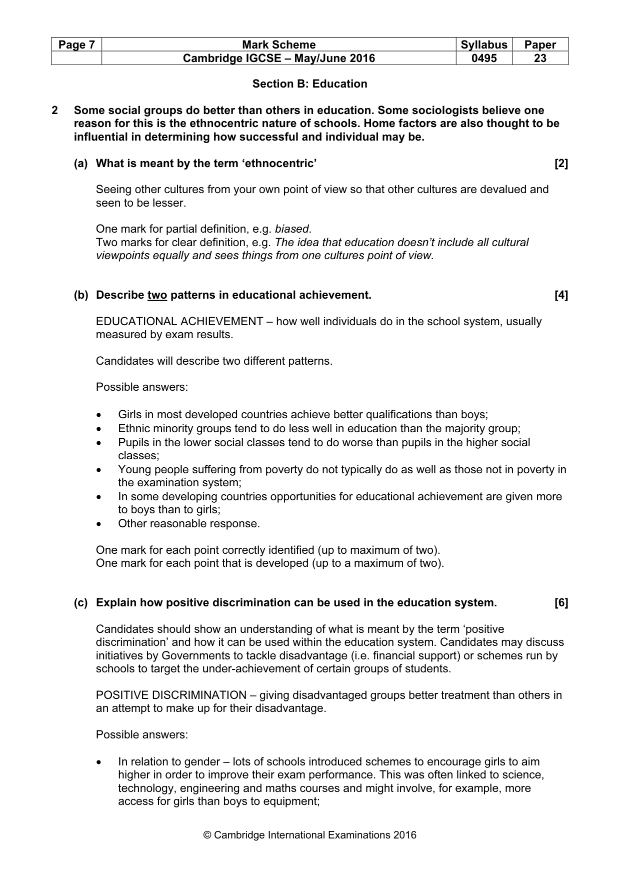 Mark scheme, page 7 of 22