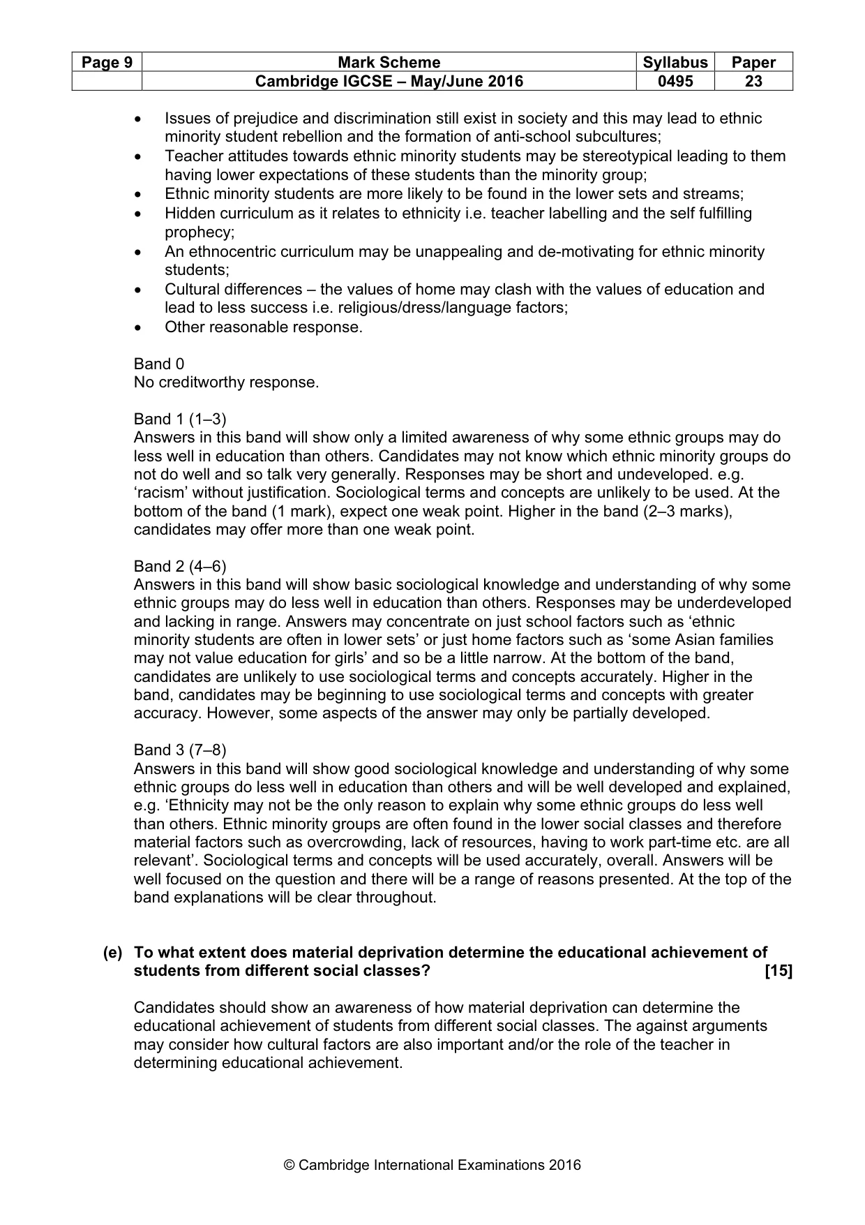 Mark scheme, page 9 of 22