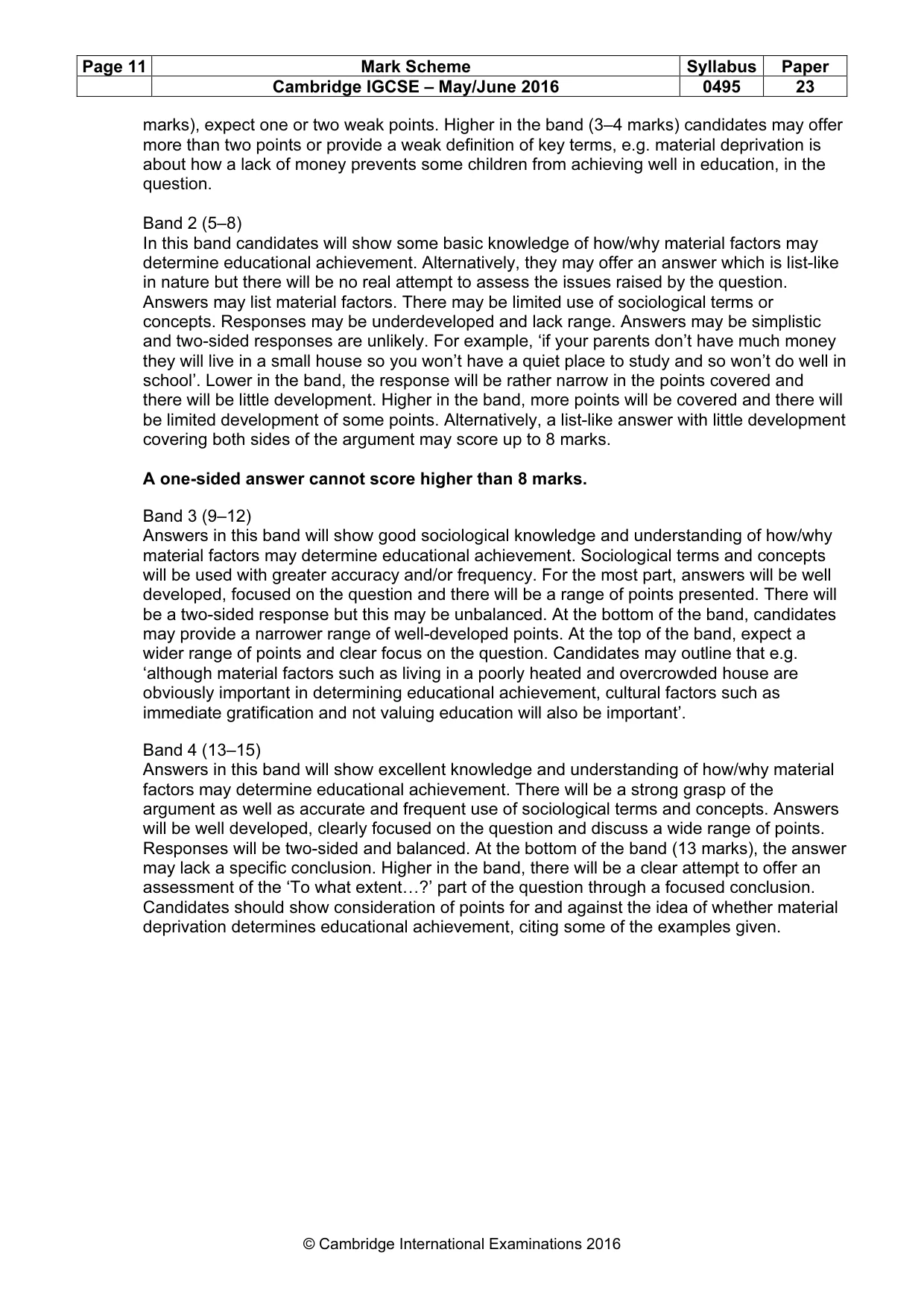 Mark scheme, page 11 of 22