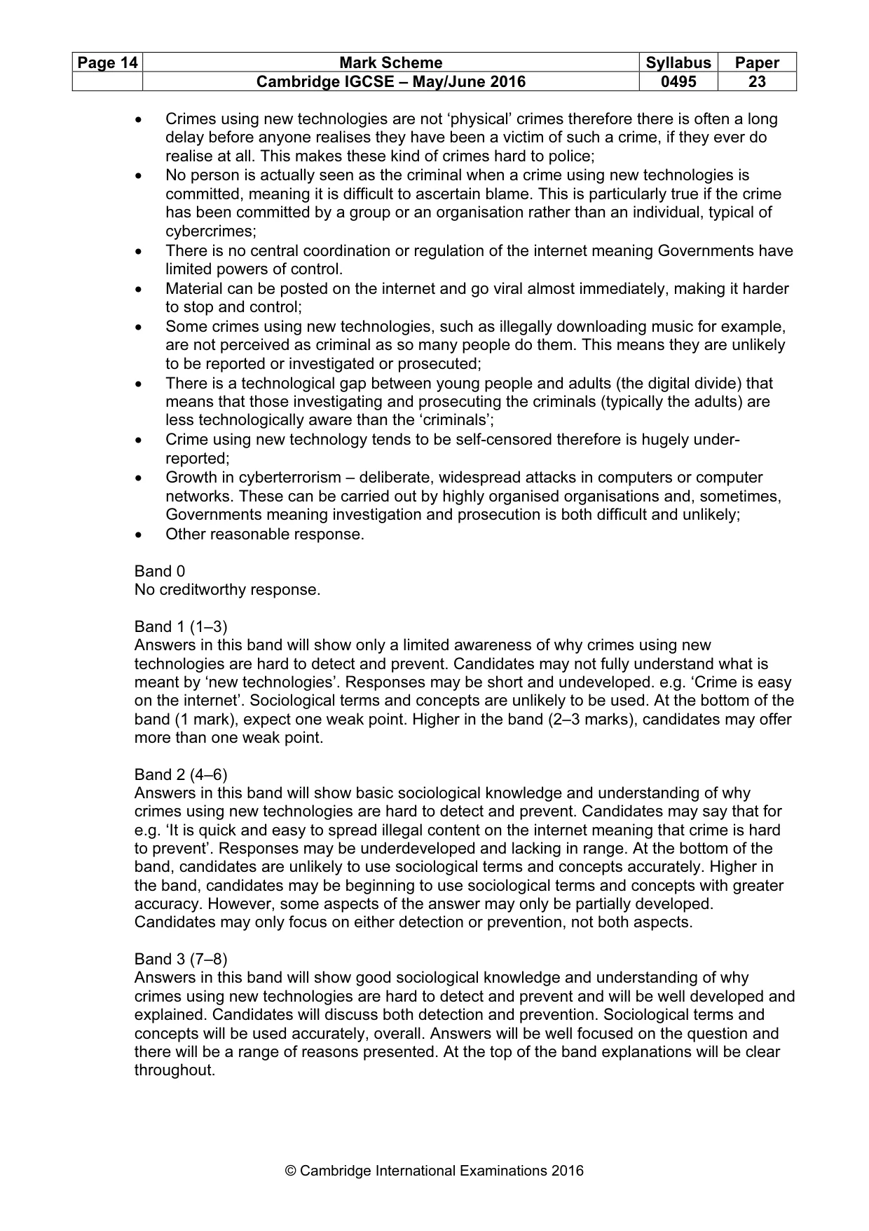 Mark scheme, page 14 of 22