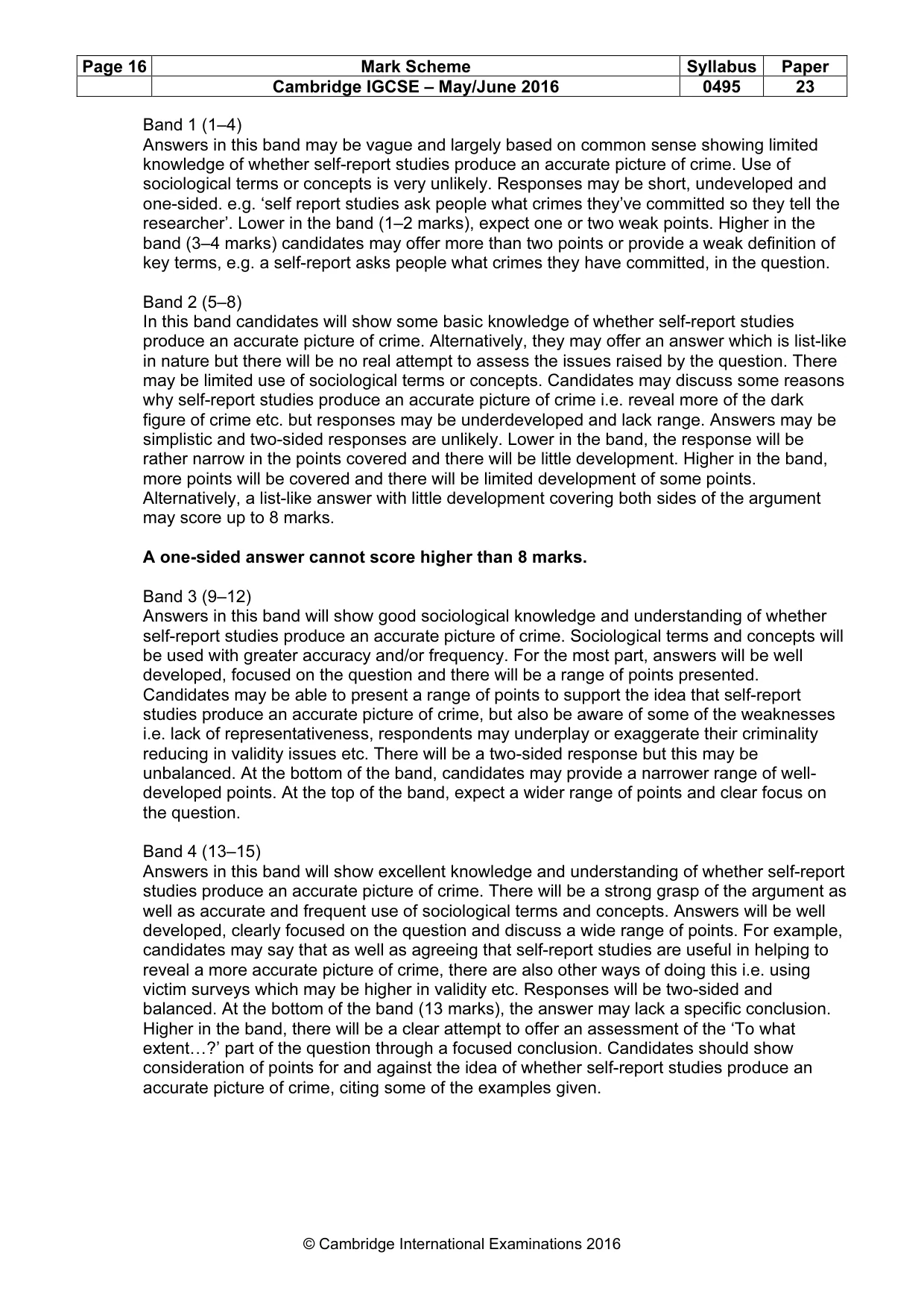 Mark scheme, page 16 of 22