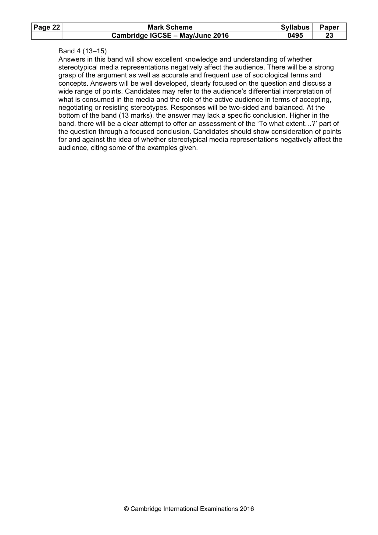Mark scheme, page 22 of 22