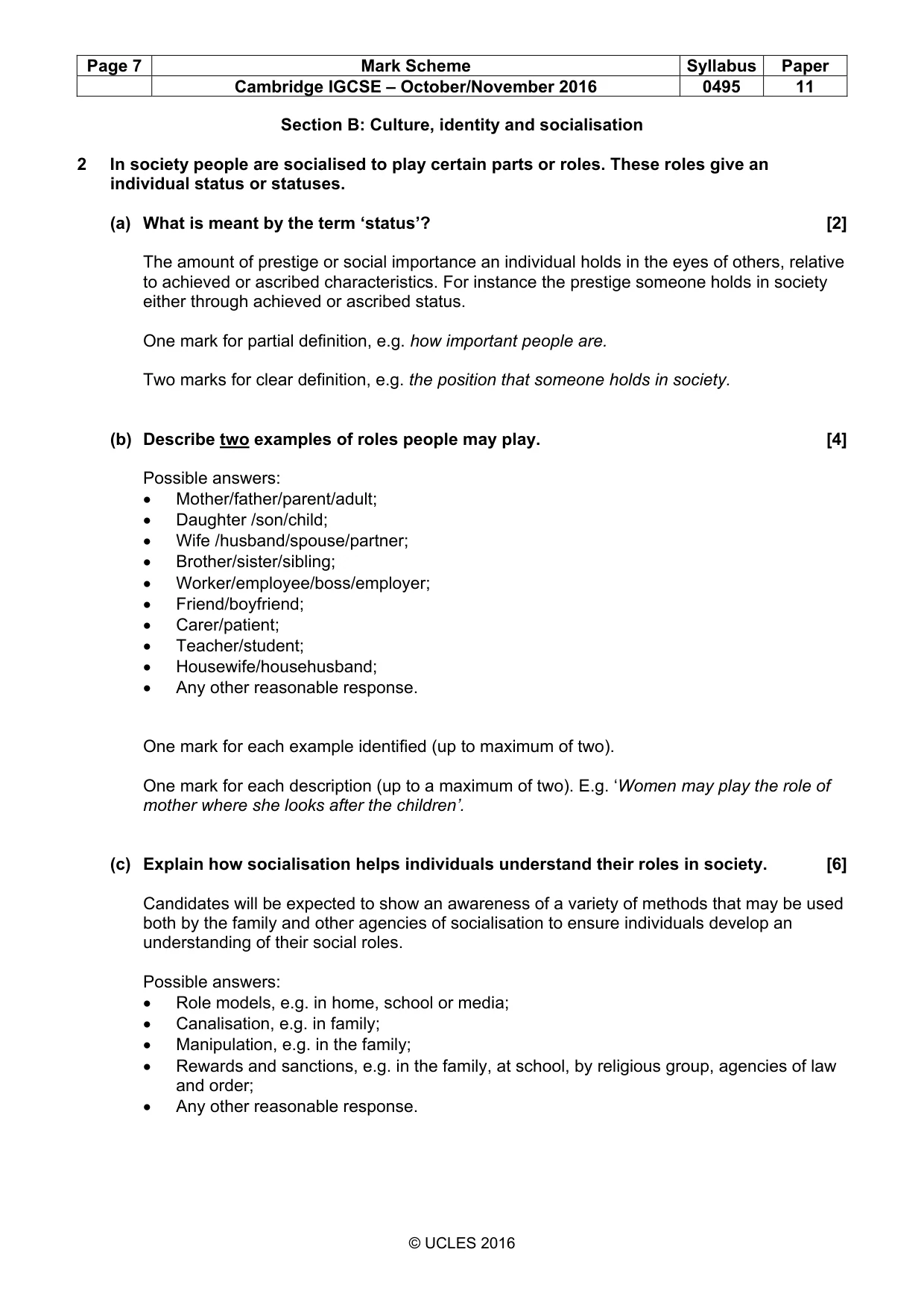 Mark scheme, page 7 of 15