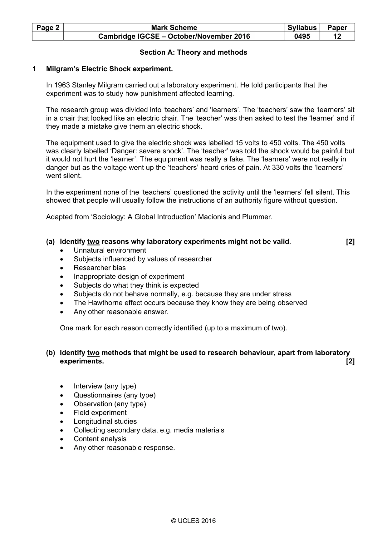 Mark scheme, page 2 of 14