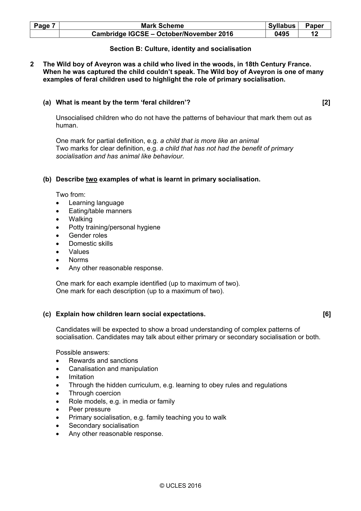 Mark scheme, page 7 of 14