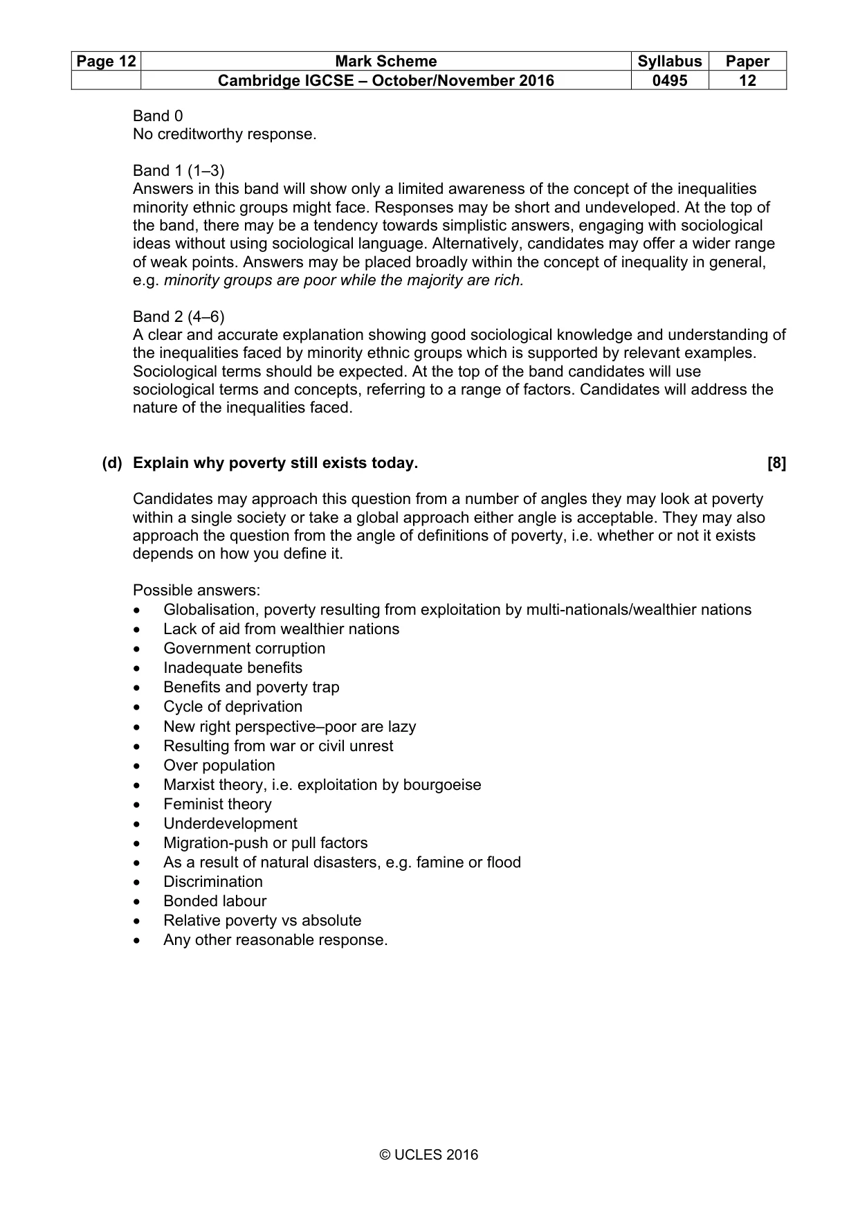 Mark scheme, page 12 of 14