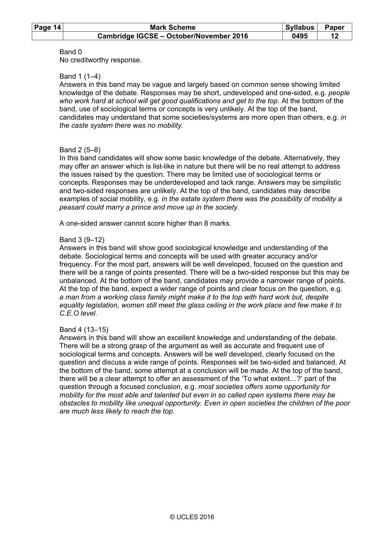Mark scheme, page 14 of 14
