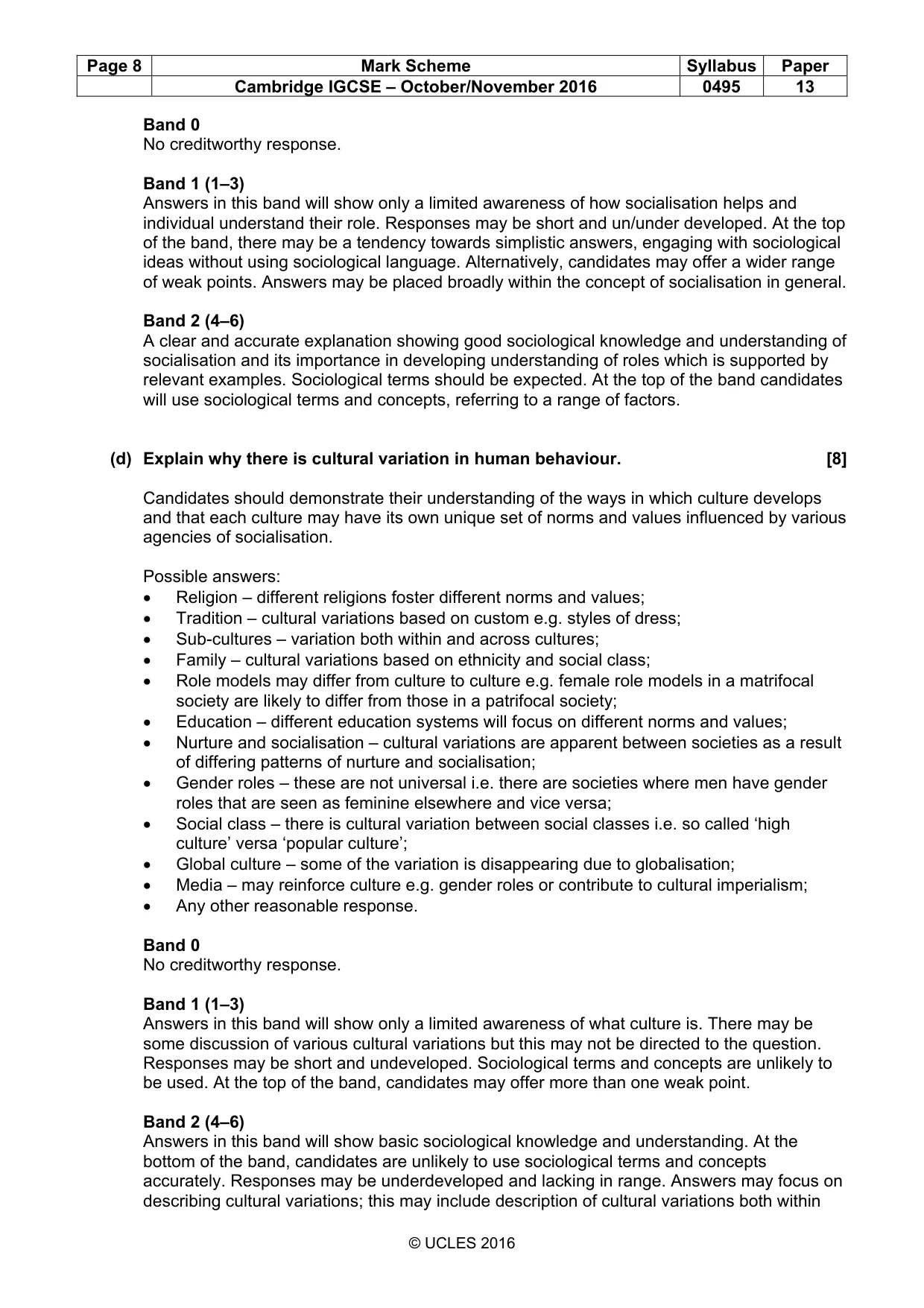 Mark scheme, page 8 of 15