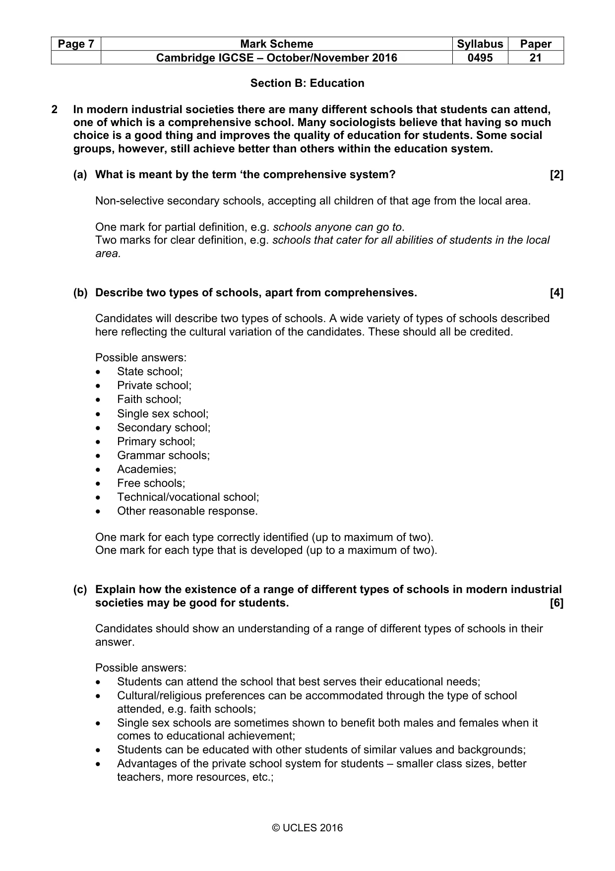 Mark scheme, page 7 of 21