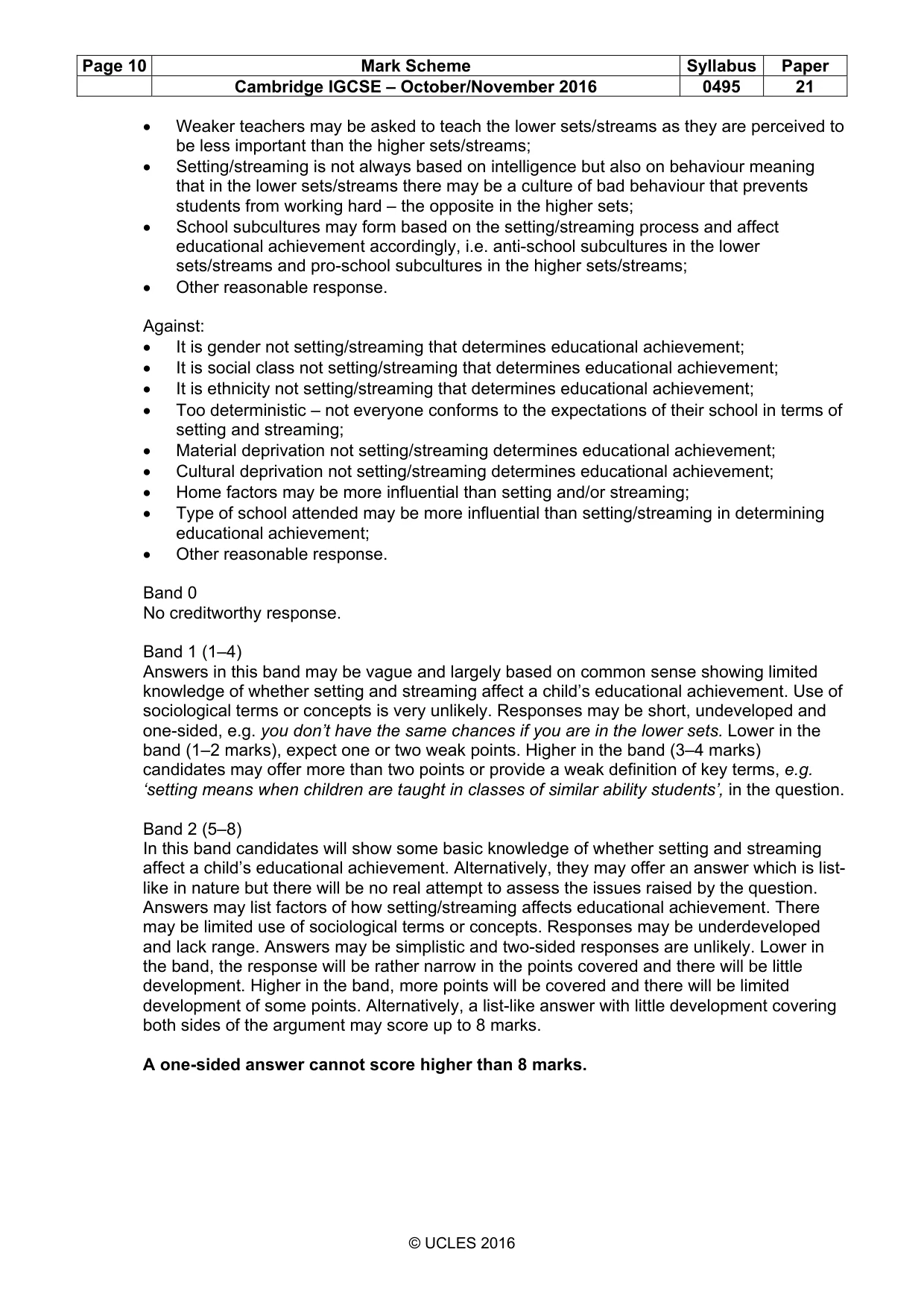 Mark scheme, page 10 of 21