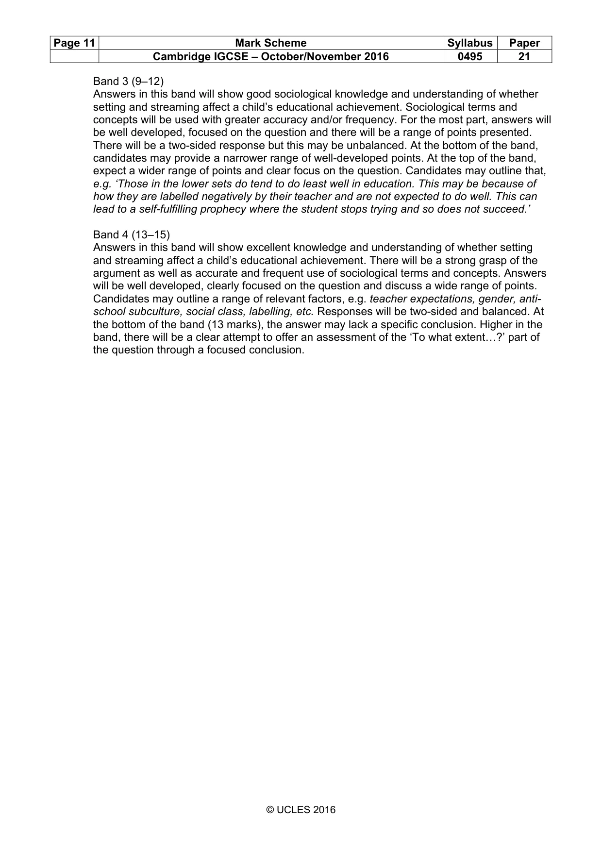 Mark scheme, page 11 of 21