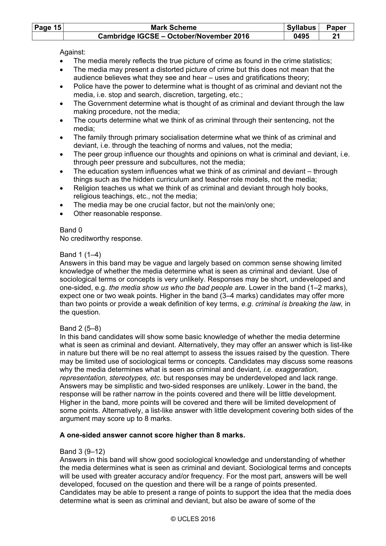 Mark scheme, page 15 of 21