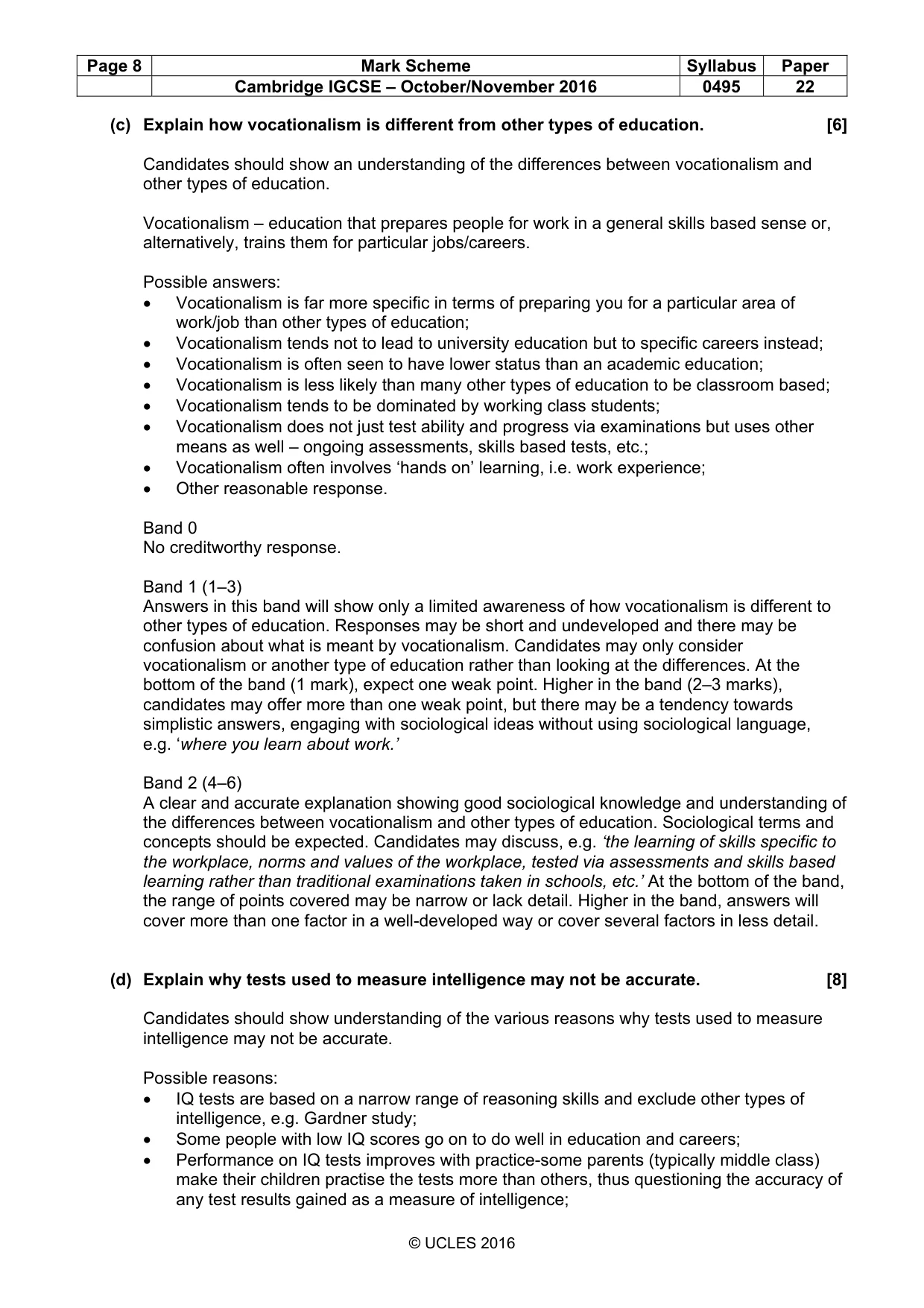 Mark scheme, page 8 of 21