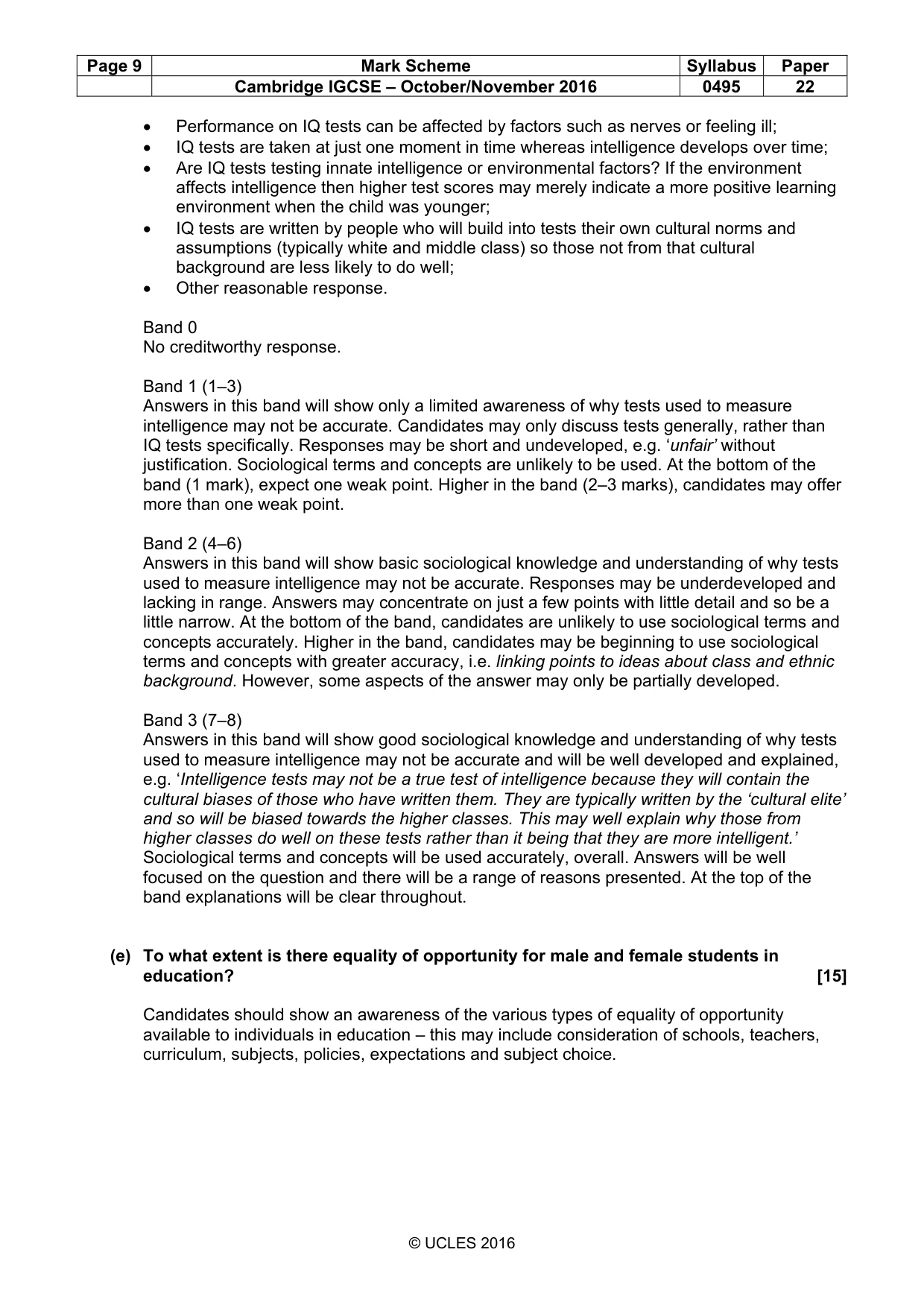 Mark scheme, page 9 of 21