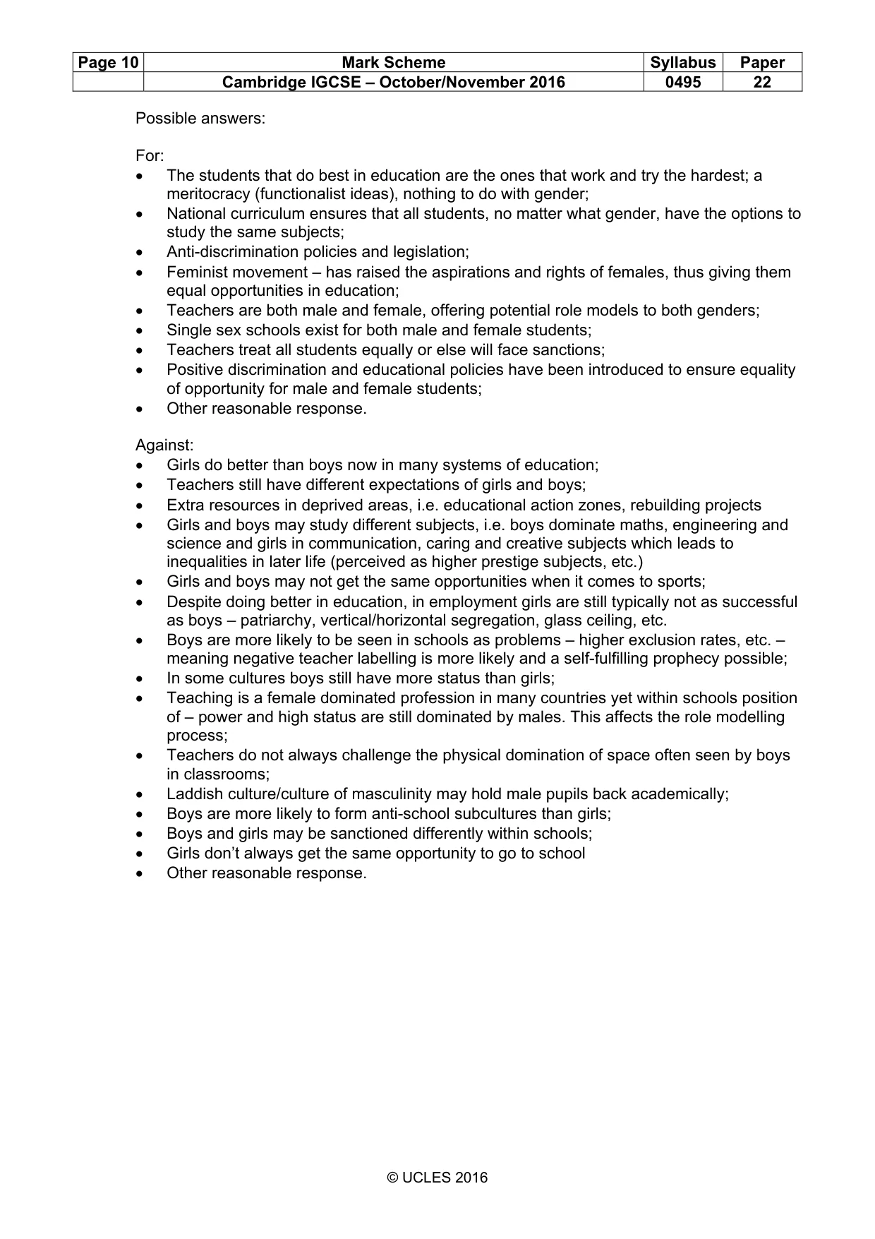 Mark scheme, page 10 of 21