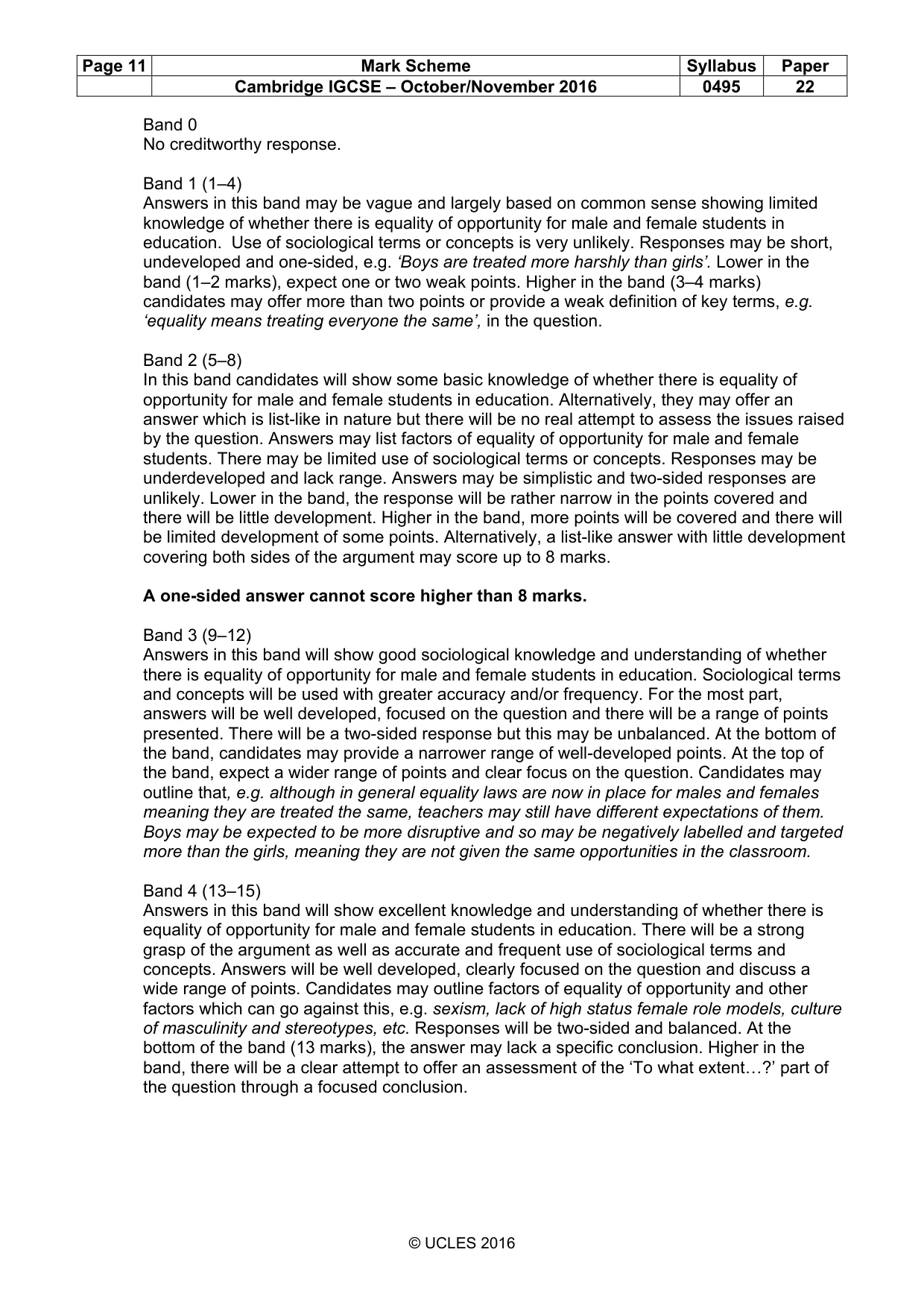 Mark scheme, page 11 of 21