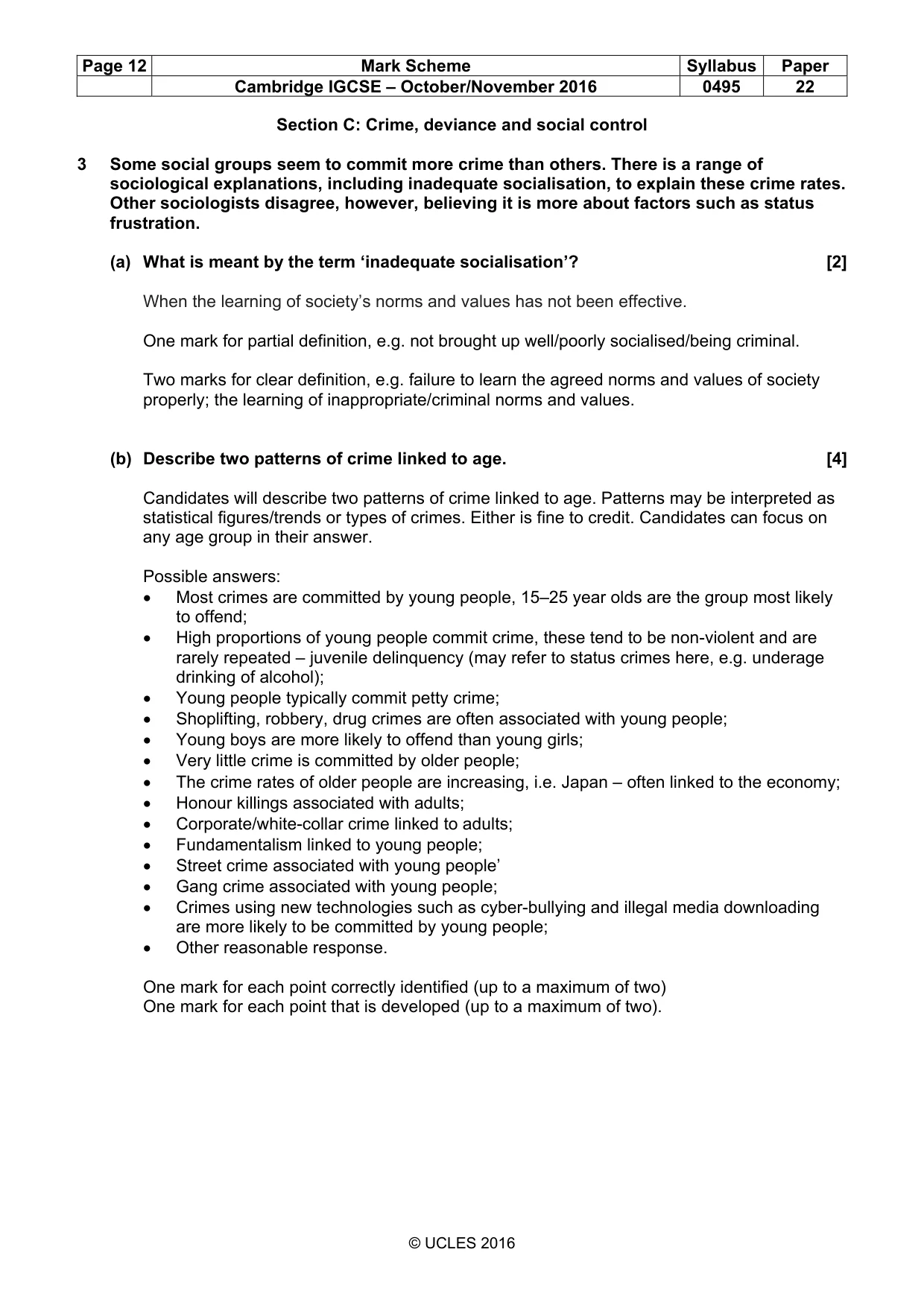Mark scheme, page 12 of 21