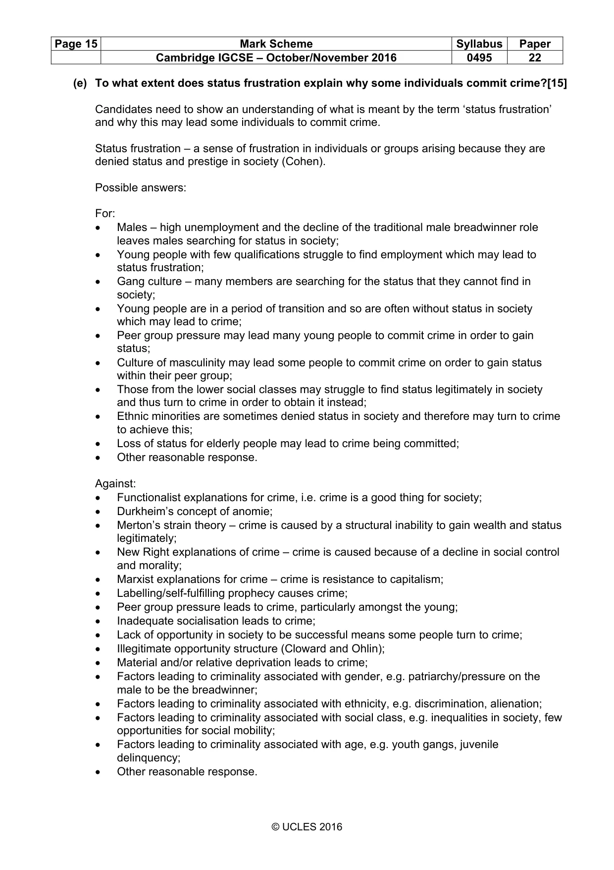 Mark scheme, page 15 of 21