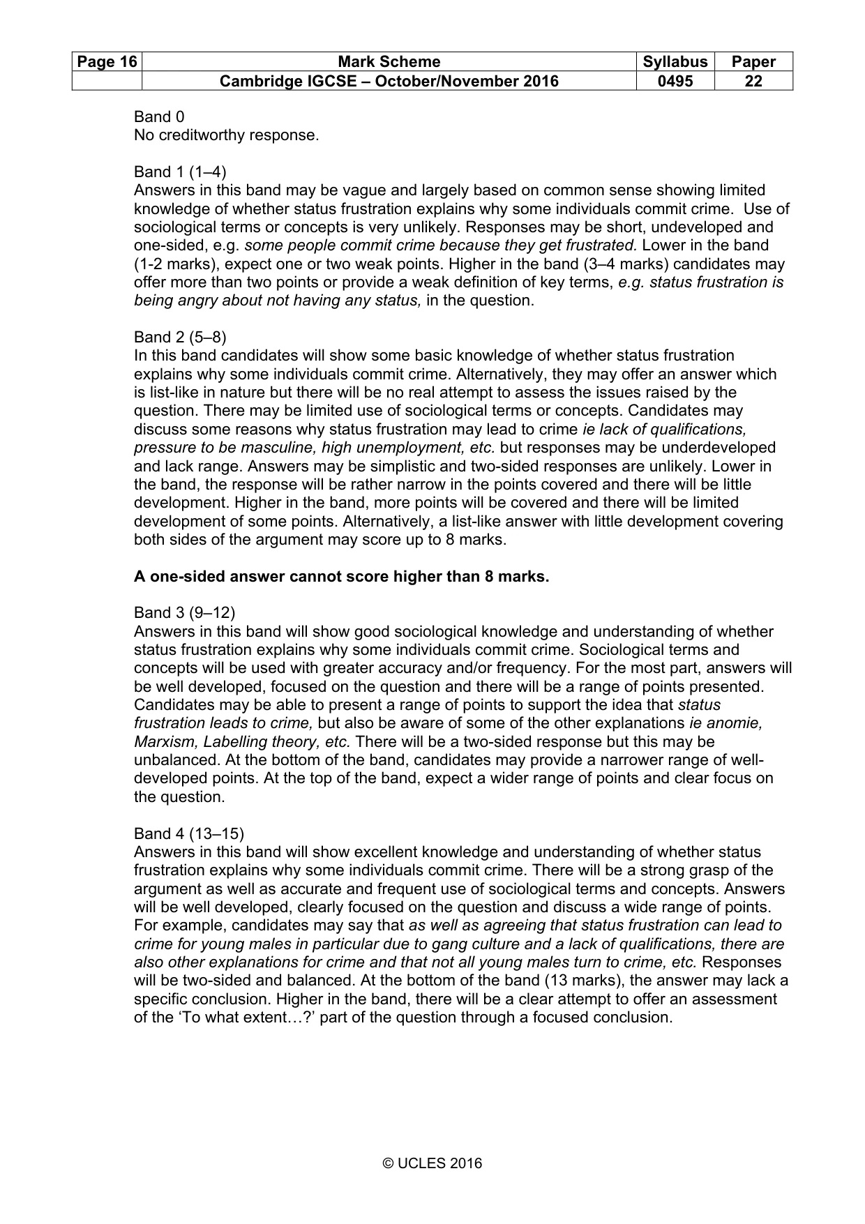 Mark scheme, page 16 of 21