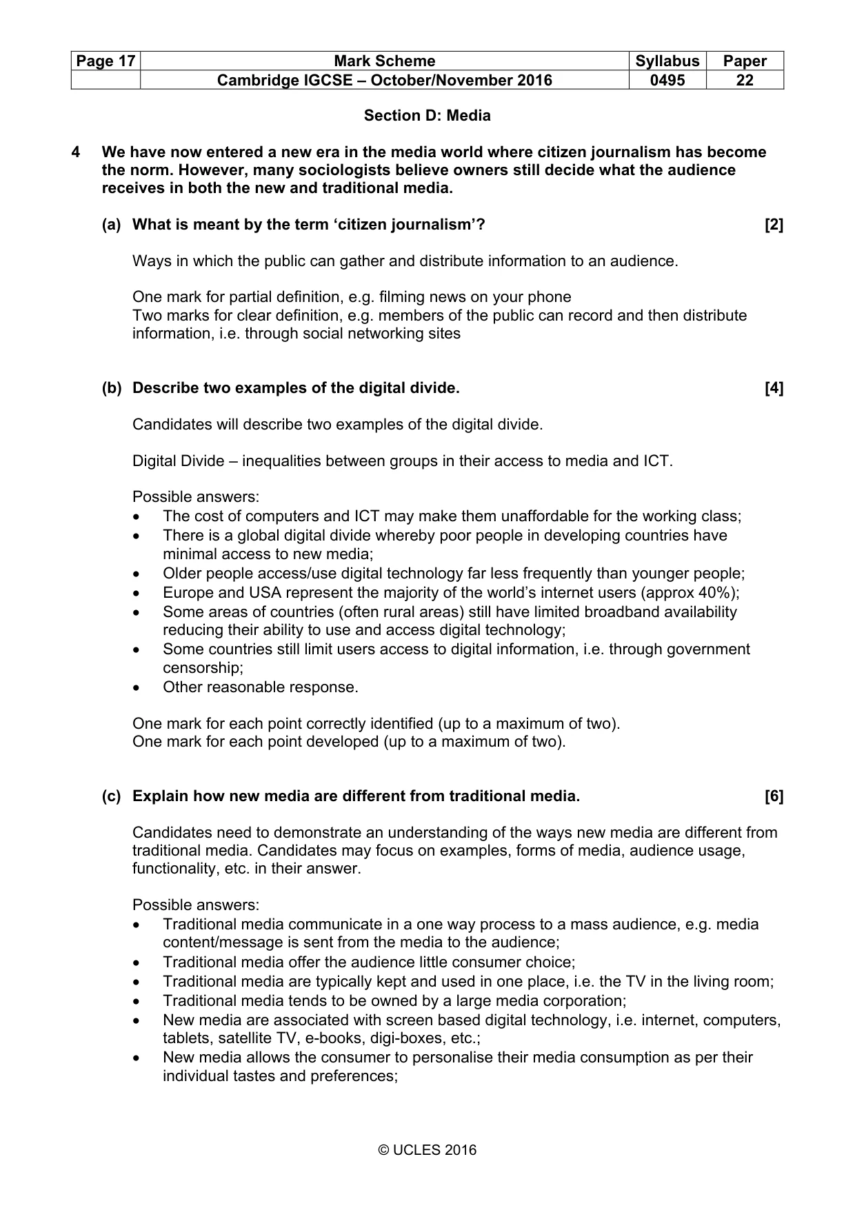 Mark scheme, page 17 of 21