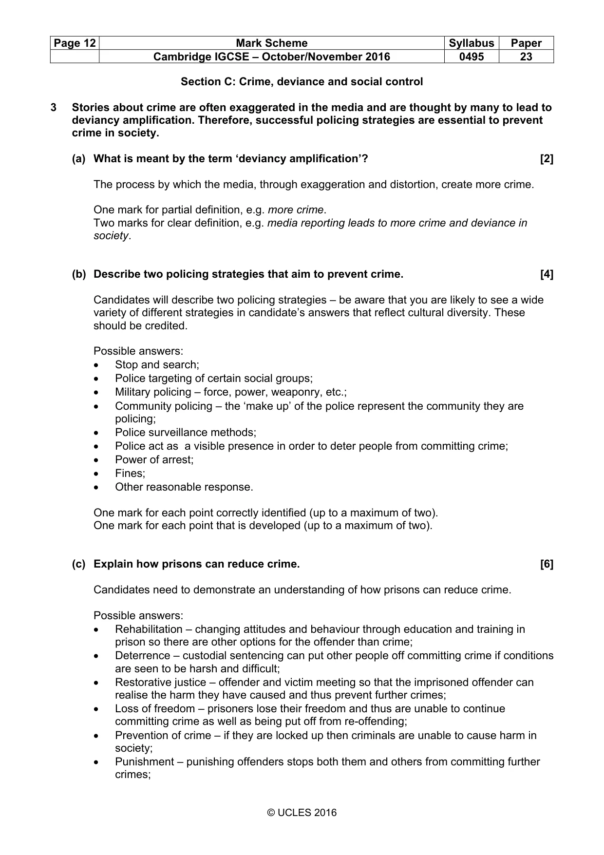 Mark scheme, page 12 of 21