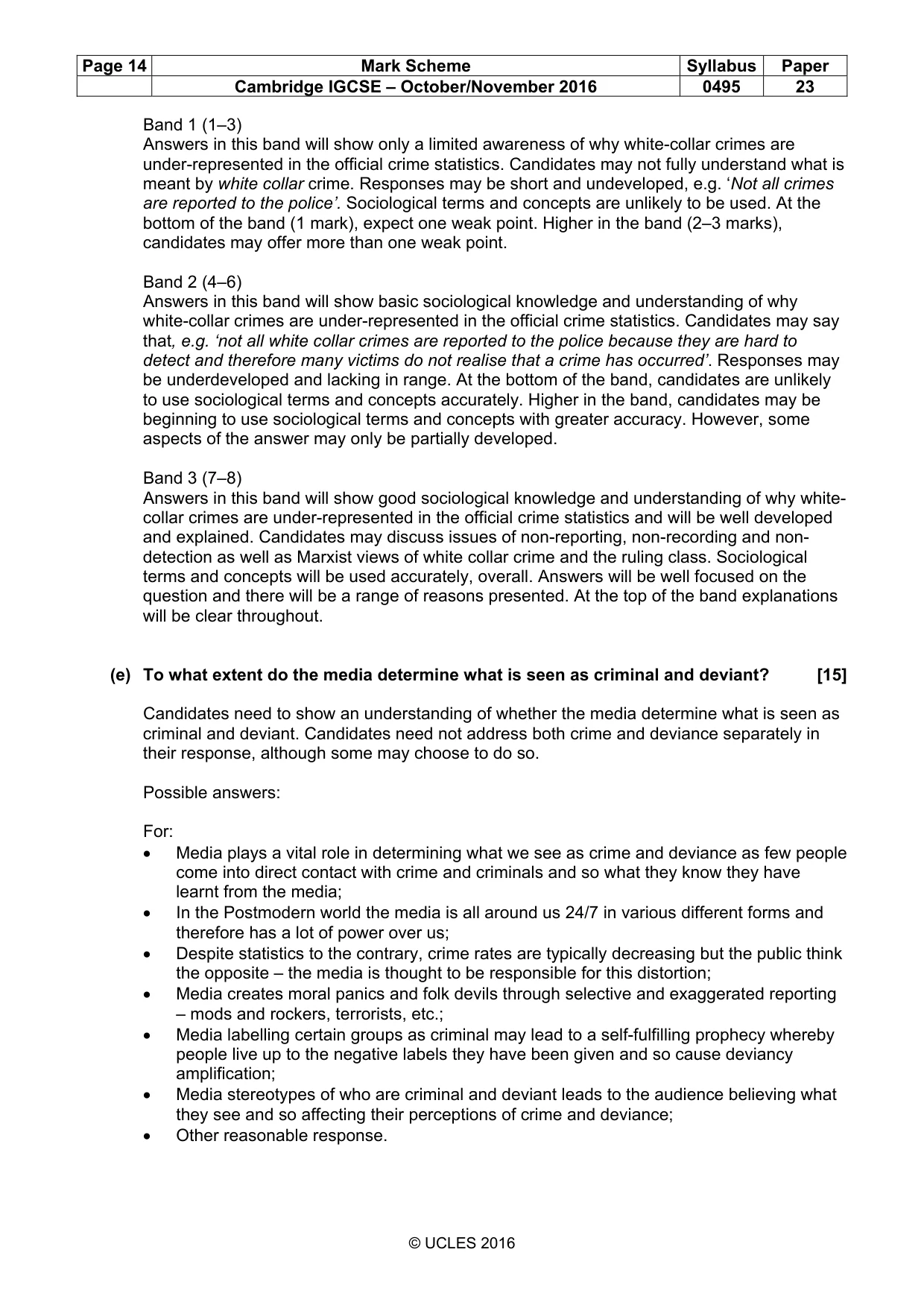 Mark scheme, page 14 of 21