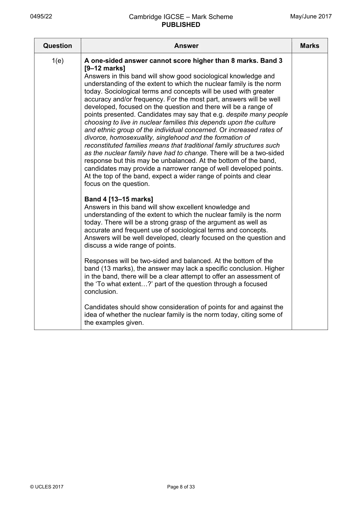 Mark scheme, page 8 of 33