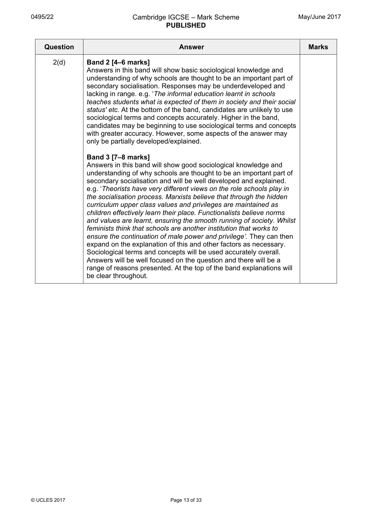 Mark scheme, page 13 of 33