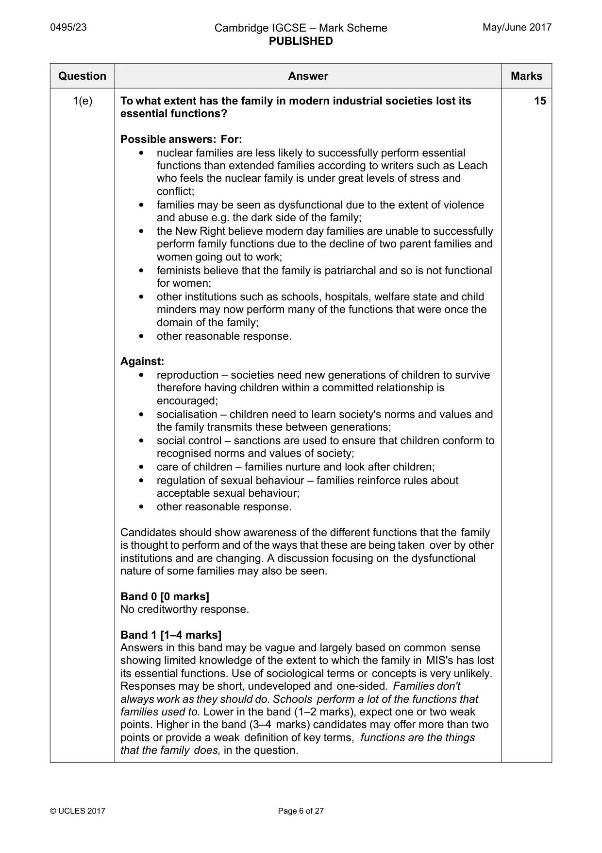 Mark scheme, page 6 of 27