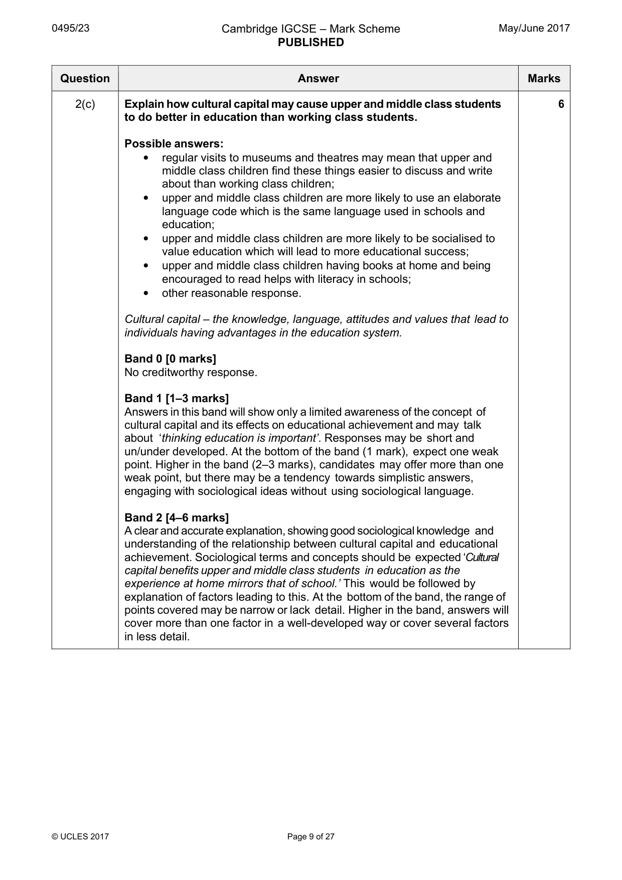 Mark scheme, page 9 of 27