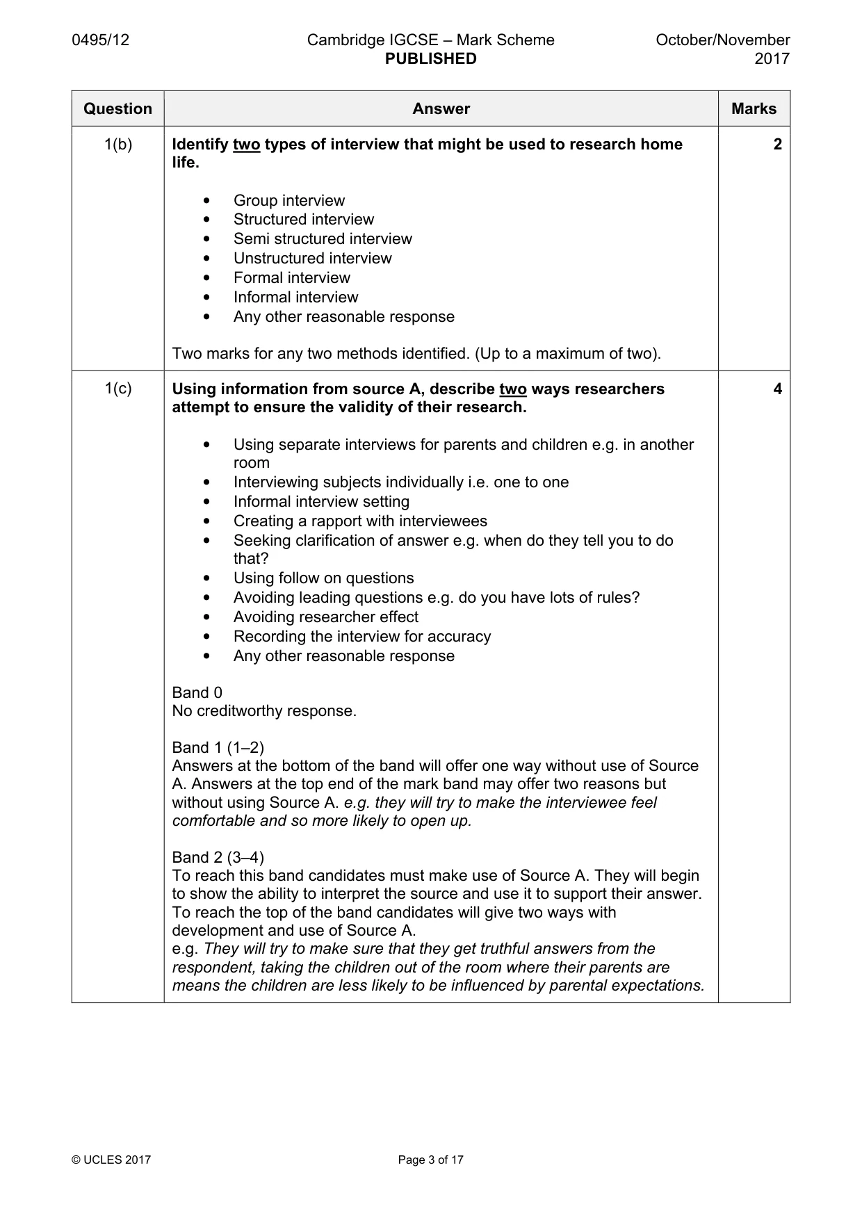 Mark scheme, page 3 of 17