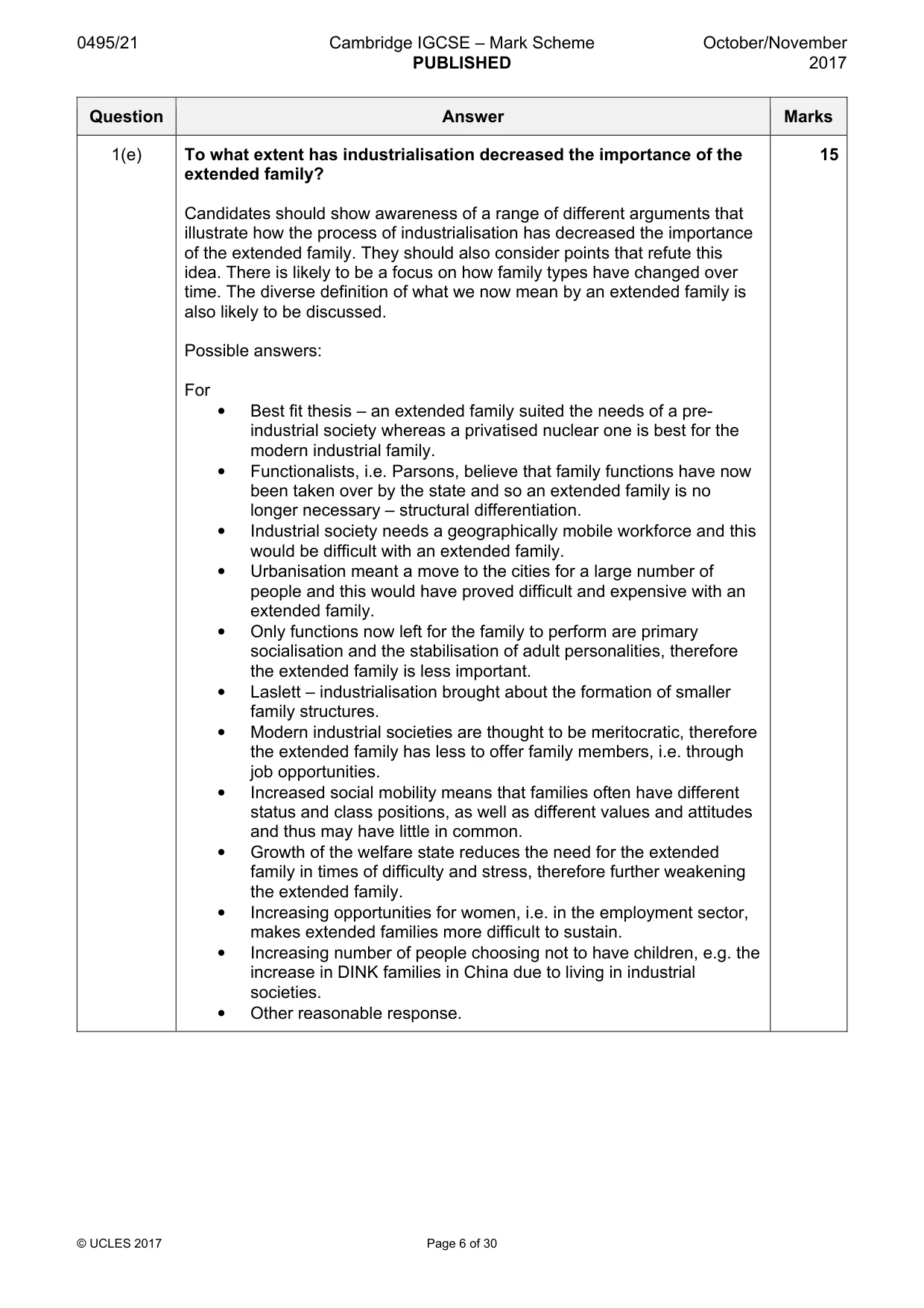Mark scheme, page 6 of 30