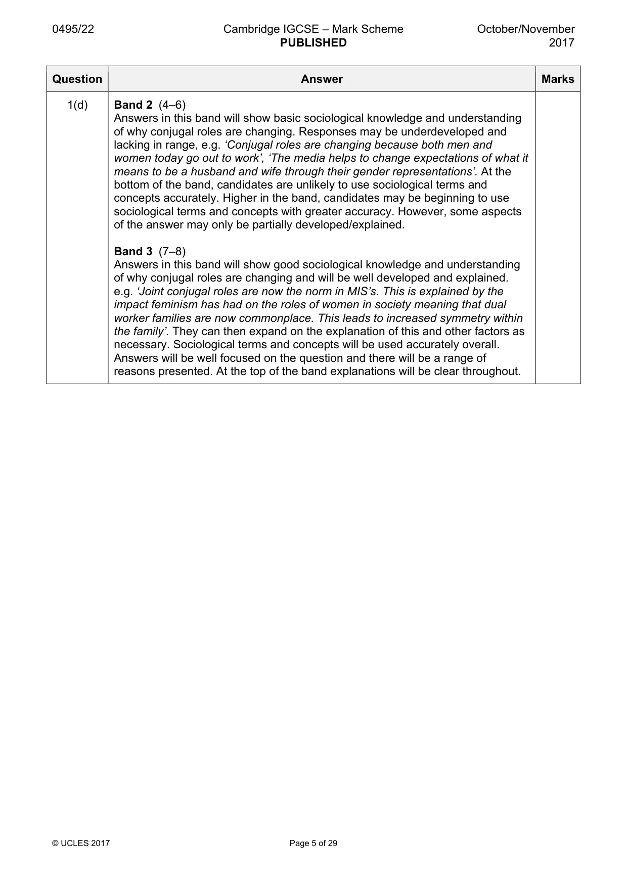 Mark scheme, page 5 of 29