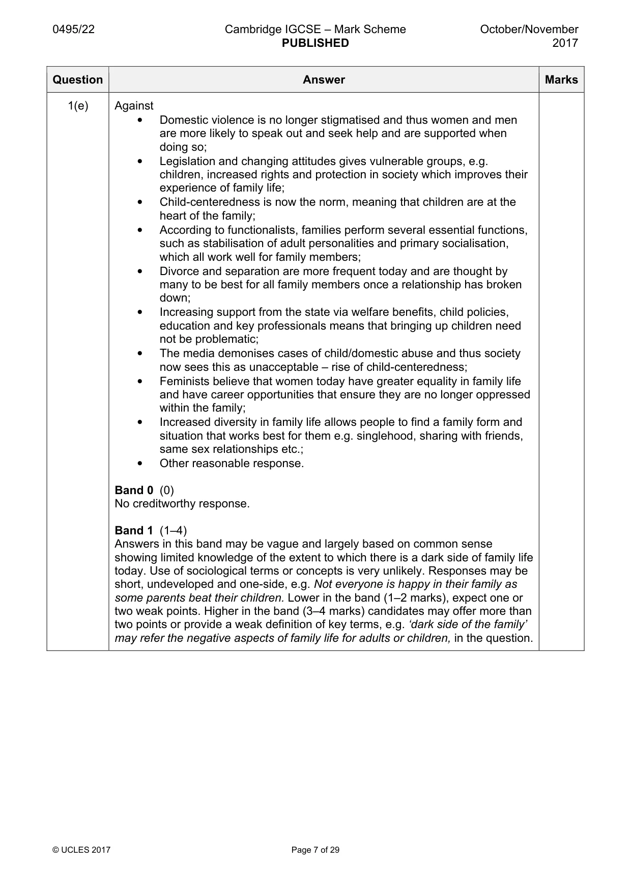 Mark scheme, page 7 of 29