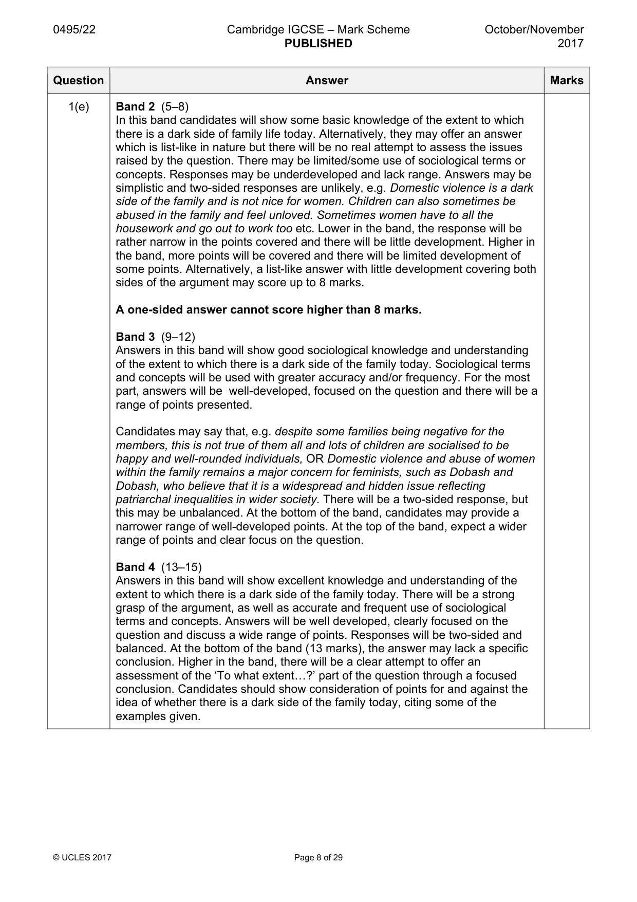 Mark scheme, page 8 of 29