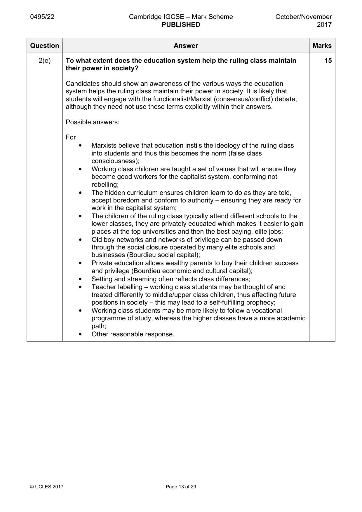 Mark scheme, page 13 of 29