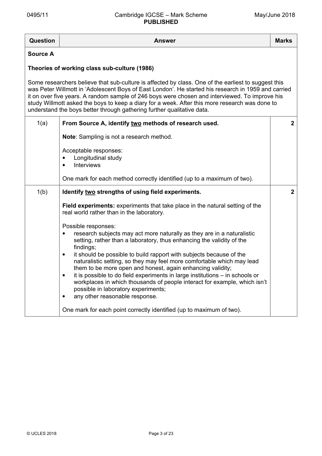 Mark scheme, page 3 of 23