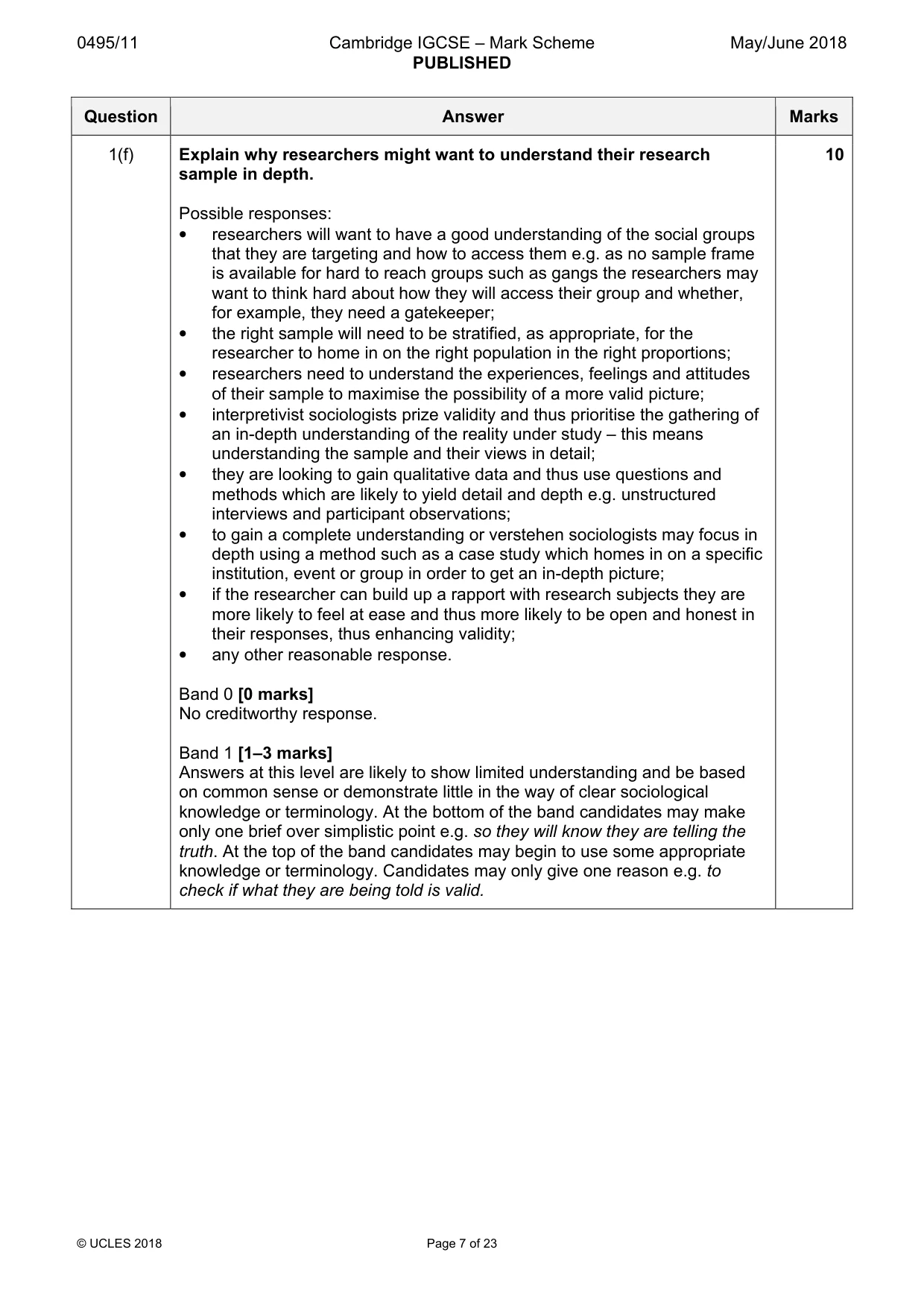 Mark scheme, page 7 of 23