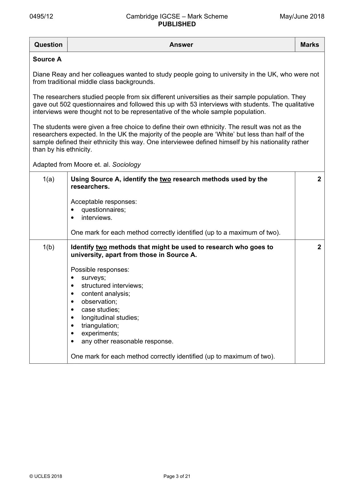 Mark scheme, page 3 of 21