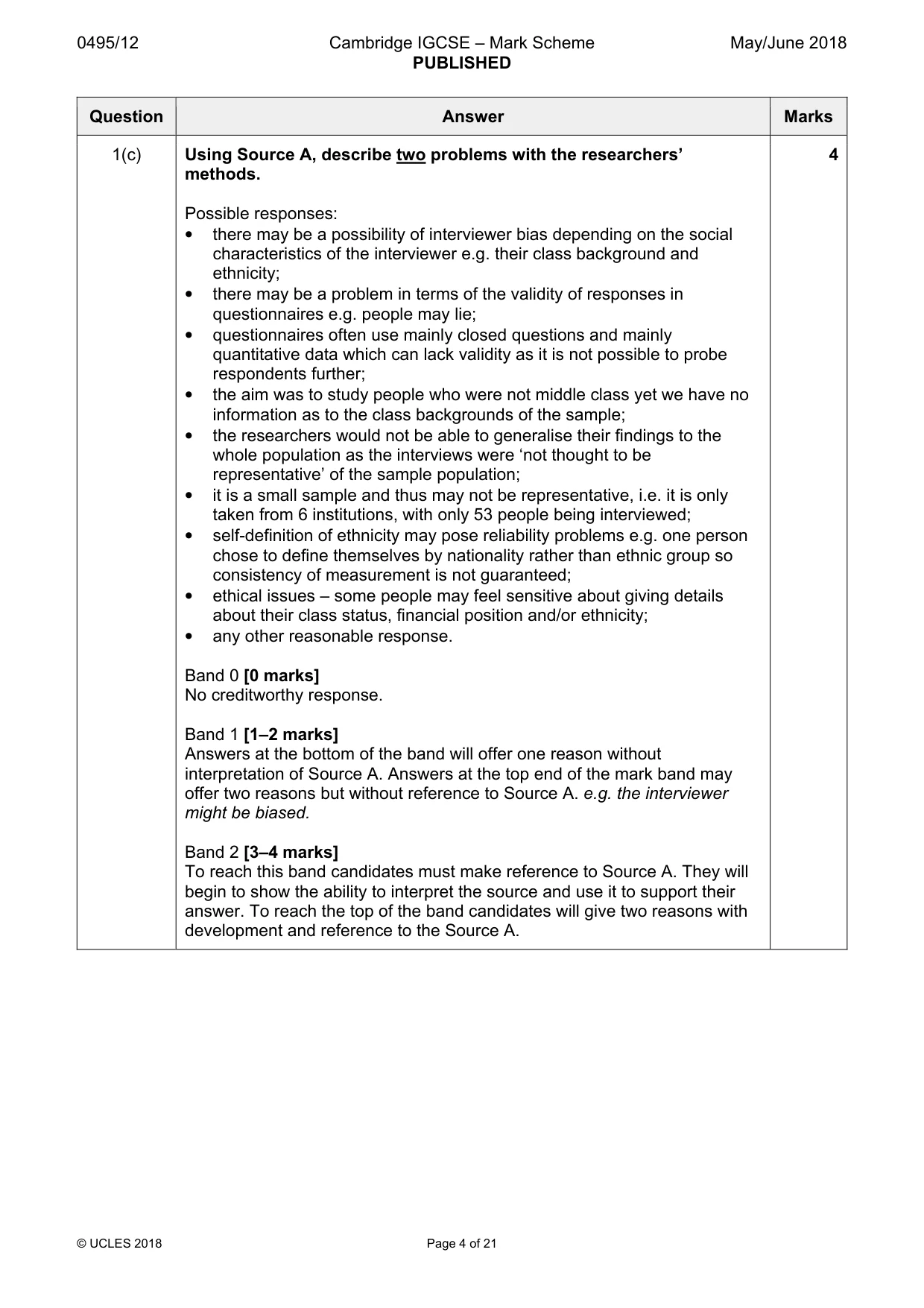 Mark scheme, page 4 of 21