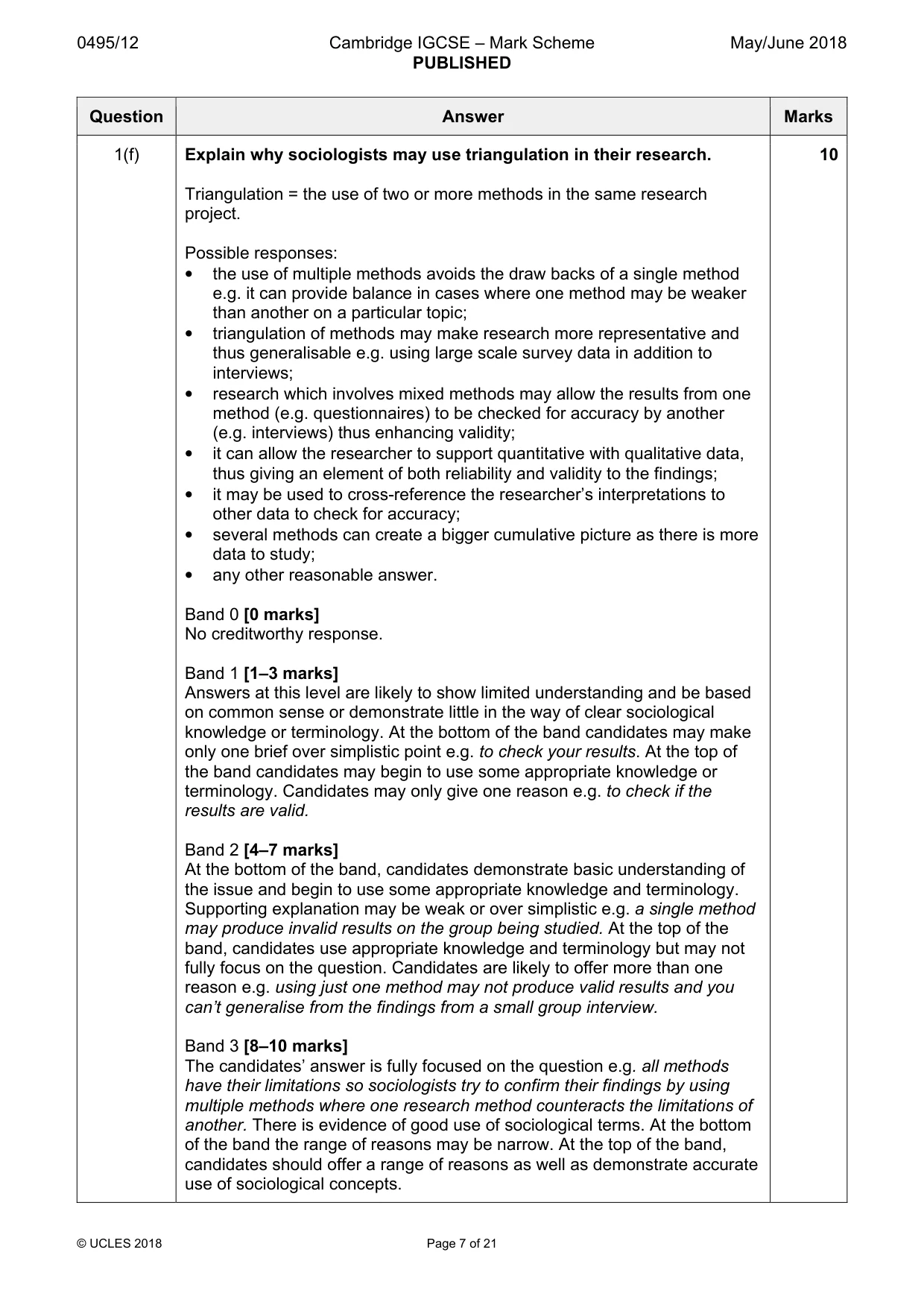 Mark scheme, page 7 of 21