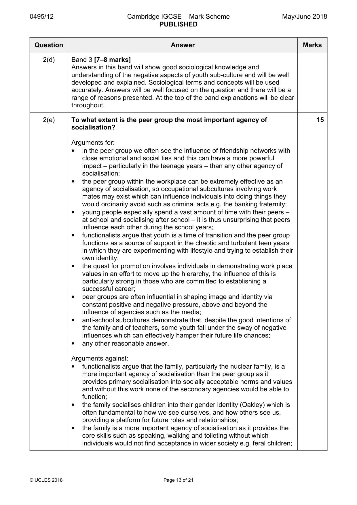 Mark scheme, page 13 of 21